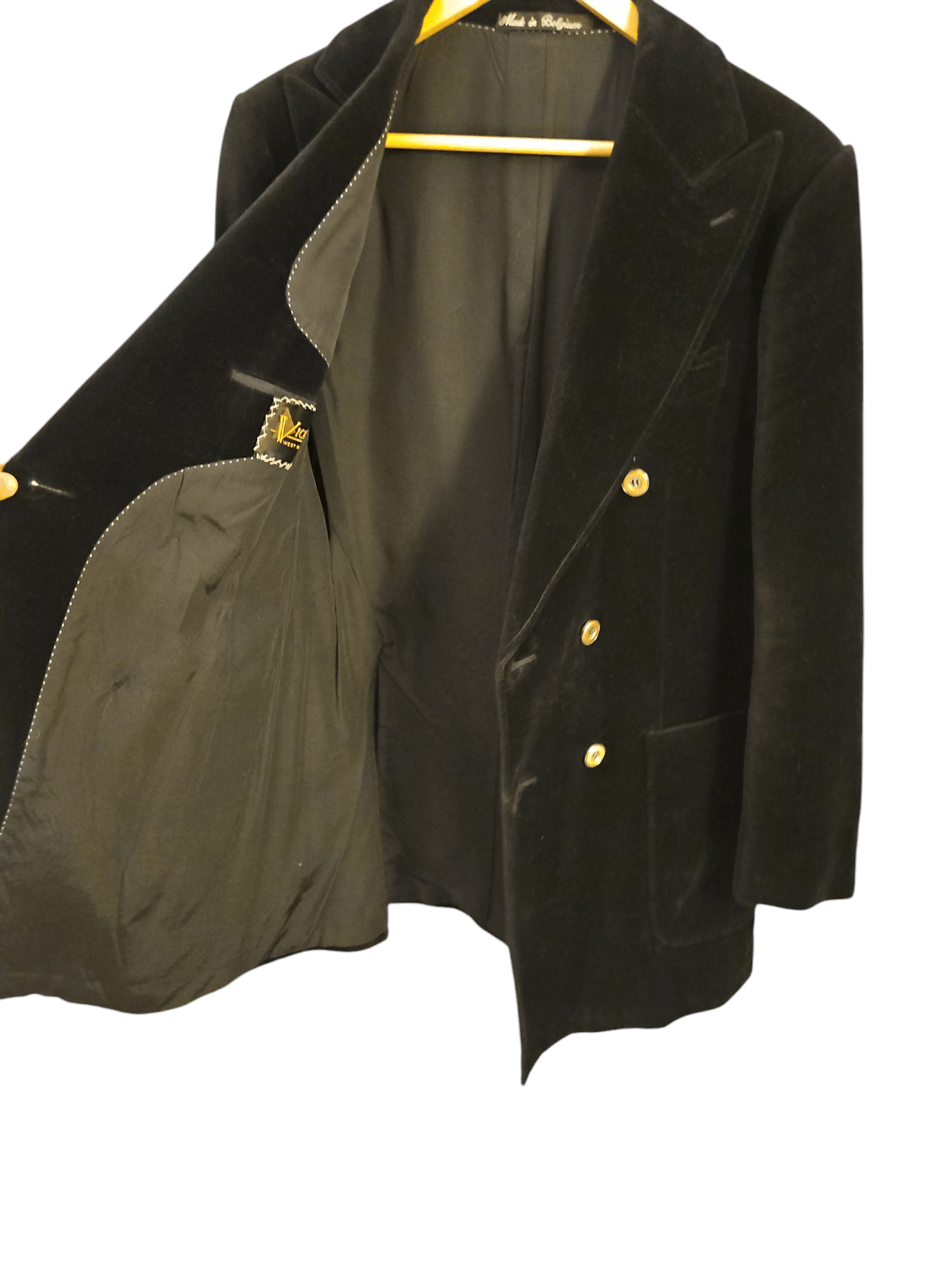 Van Gils Black Velvet Coat- by VAN GILS- Men's/sz. 36-38 (US) Size US M / EU 48-50 / 2 - 3 Thumbnail