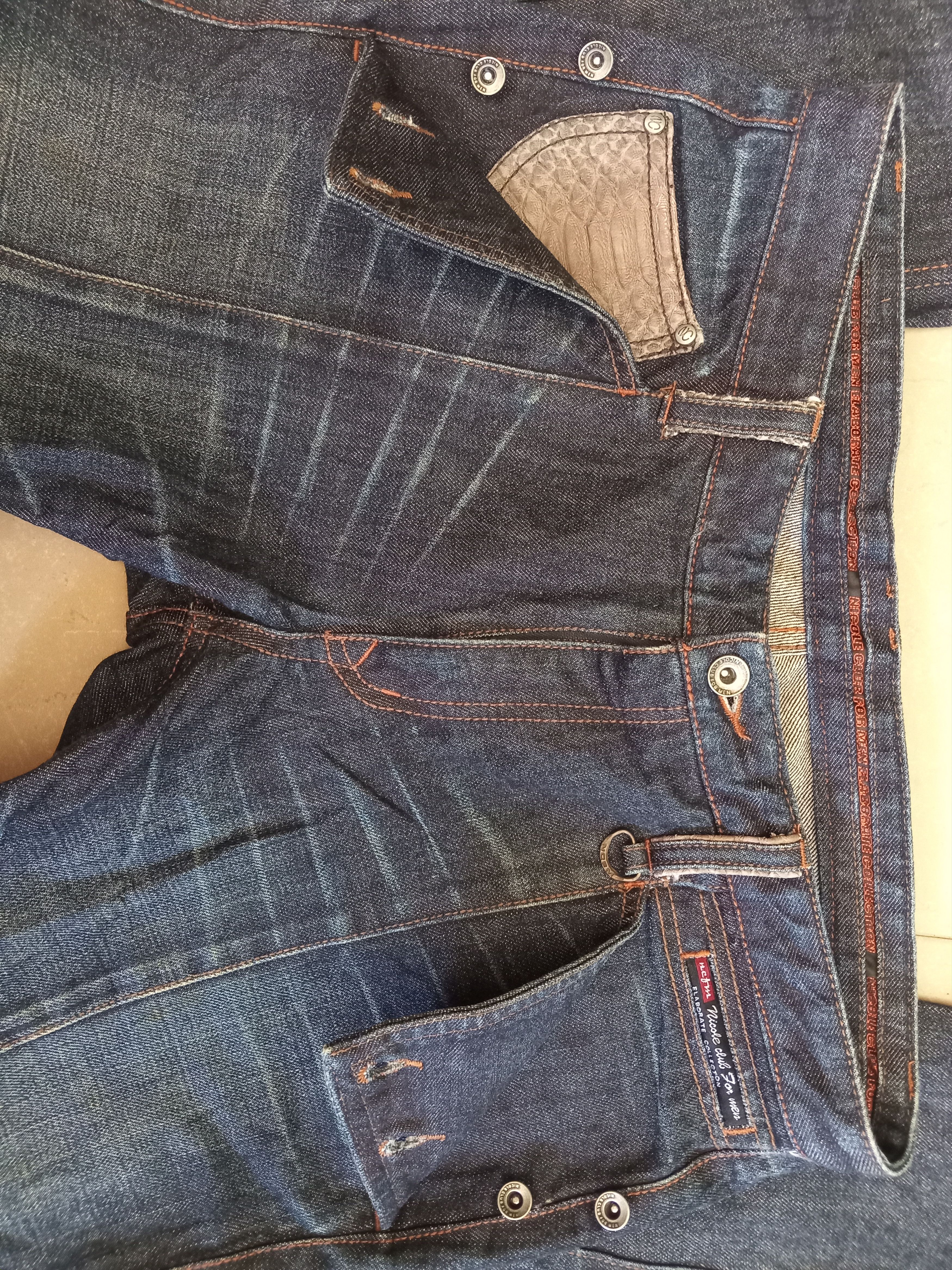 Japanese Brand × Nicole Club × Tornado Mart Japanese Brand Nicole Club For Men Snake Skin Flare Jeans Size US 33 - 9 Thumbnail