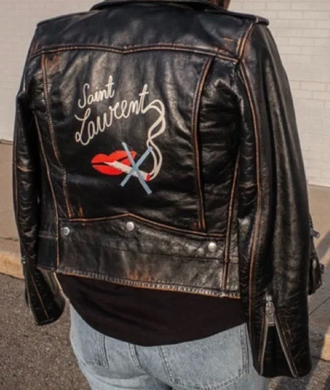 Yves Saint Laurent Saint Laurent NoSmoking Vintage Biker Jacket Size US S / EU 44-46 / 1 - 1 Thumbnail