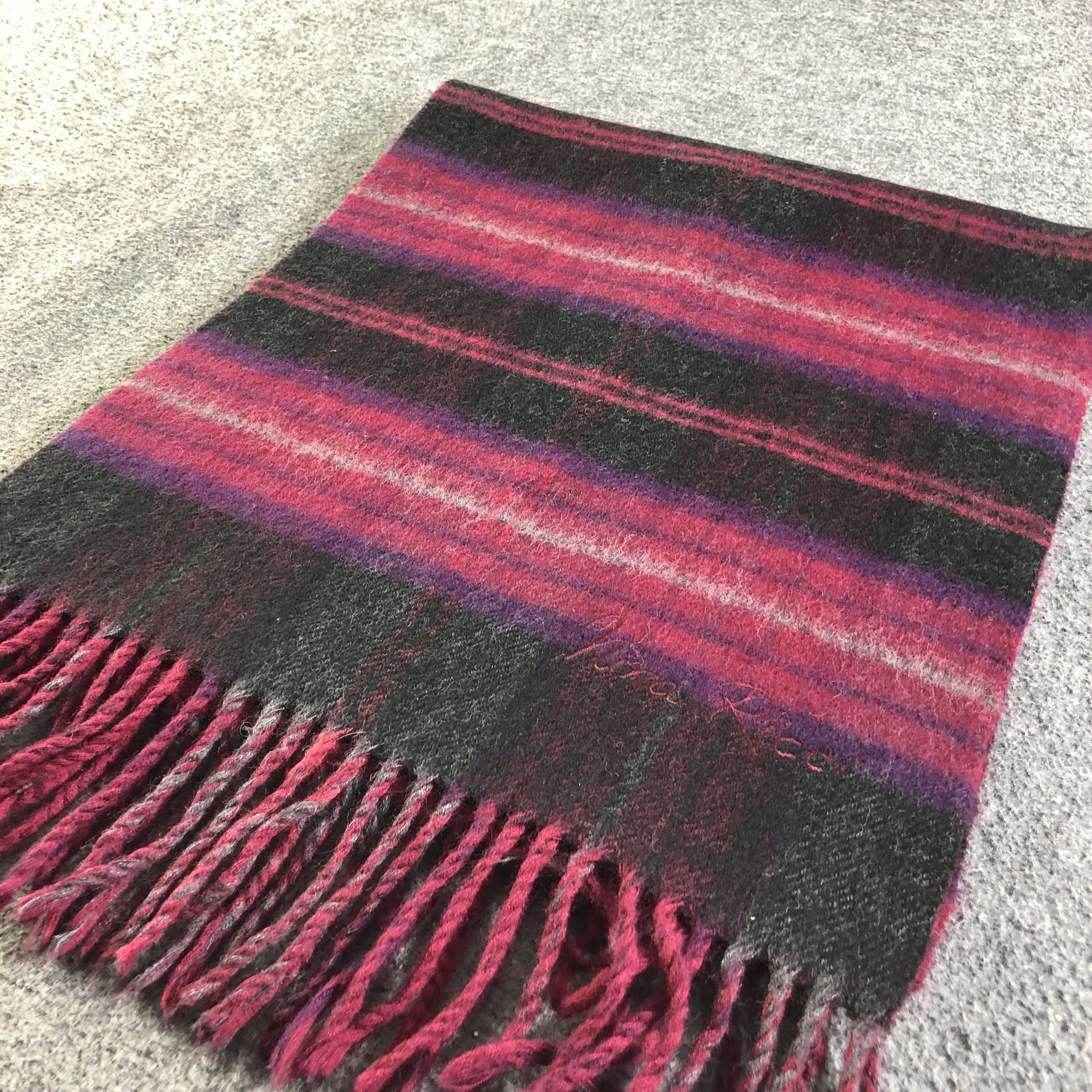 Nina Ricci Nina Ricci Tartan Wool Scarf Muffler Neckwear V2597 Size ONE SIZE - 3 Thumbnail