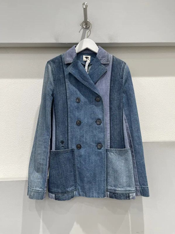 Dior Dior Blue Cotton Patchwork Jacket for Women 0089 Size ONE SIZE - 1 Thumbnail