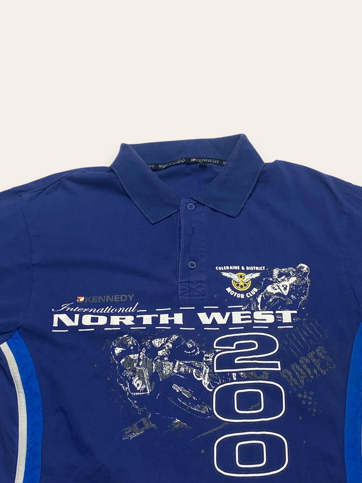 Vintage Vintage NORTH WEST KENNEDY Racing Many Logos Polo Shirt Y2K Size US S / EU 44-46 / 1 - 2 Thumbnail
