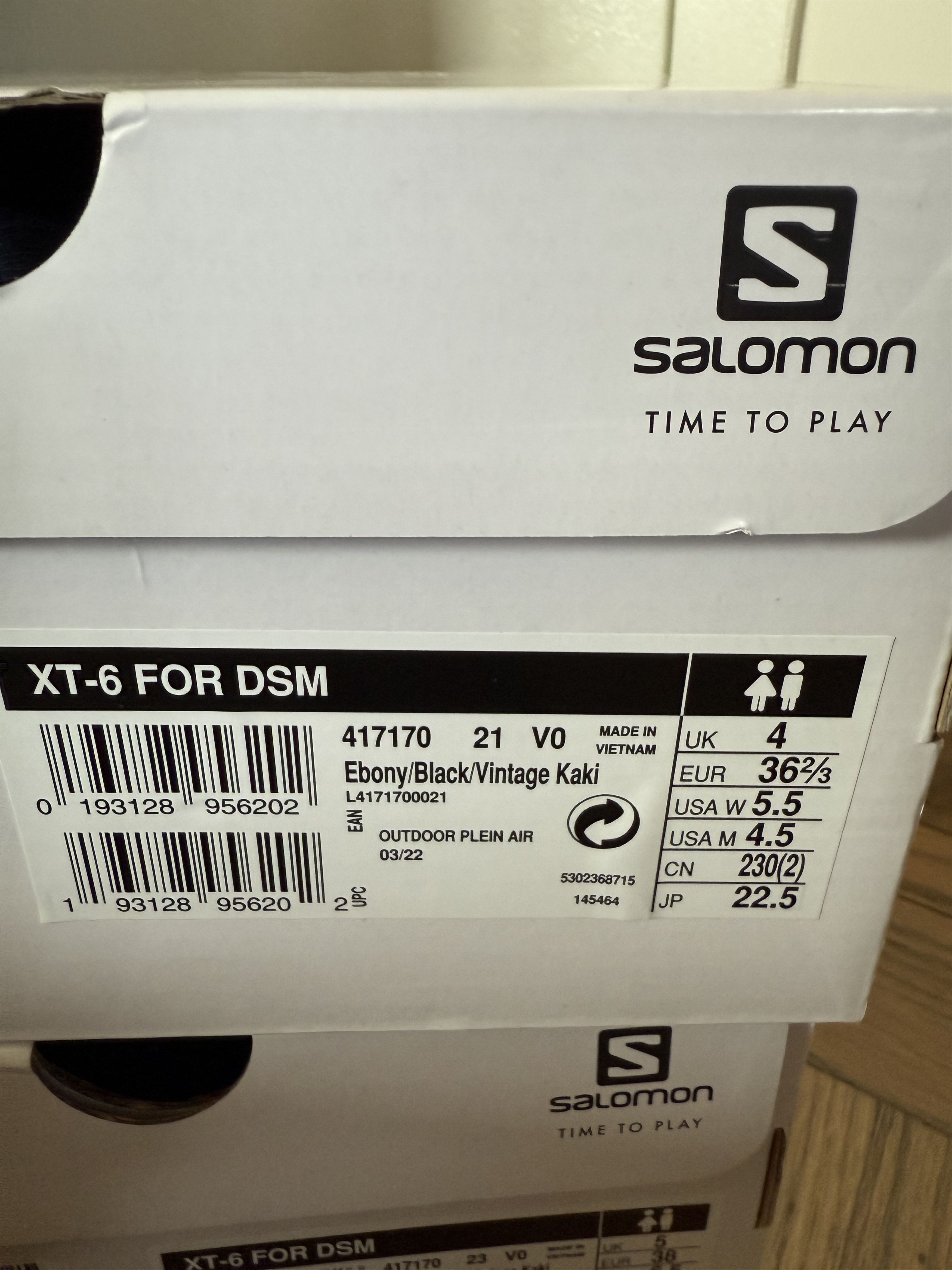 Dover Street Market × Salomon Salomon XT-6 Adv Dover Street Market Black DSM Size US 5.5 / EU 38 - 9 Thumbnail