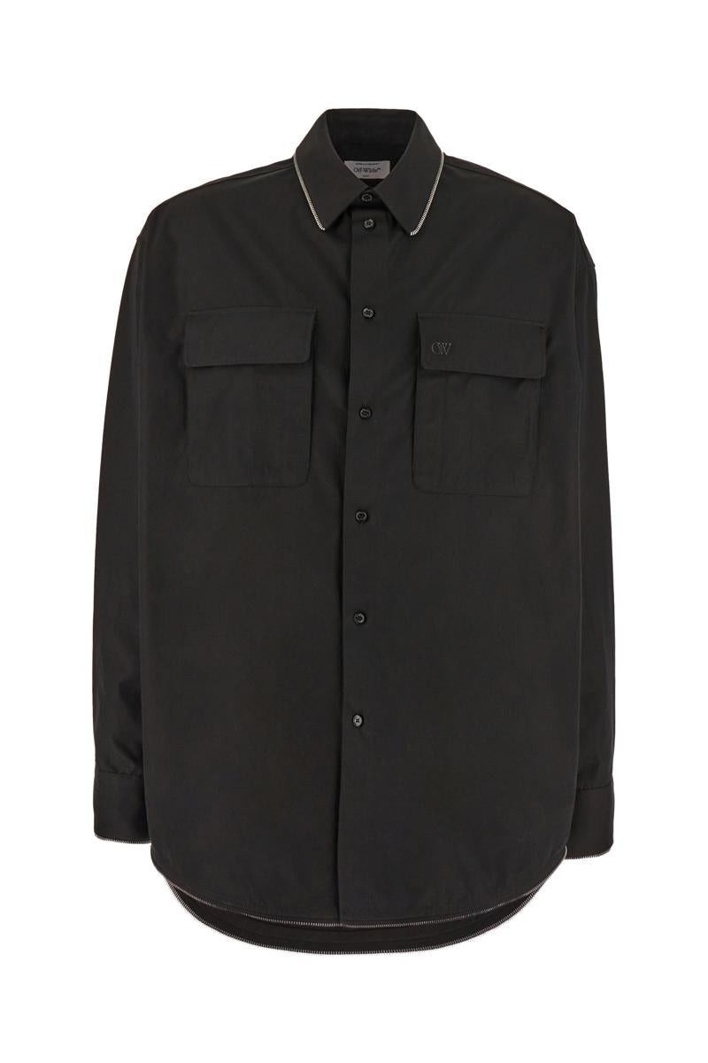 o1y0325 Logo Solid Color Shirt in Black
