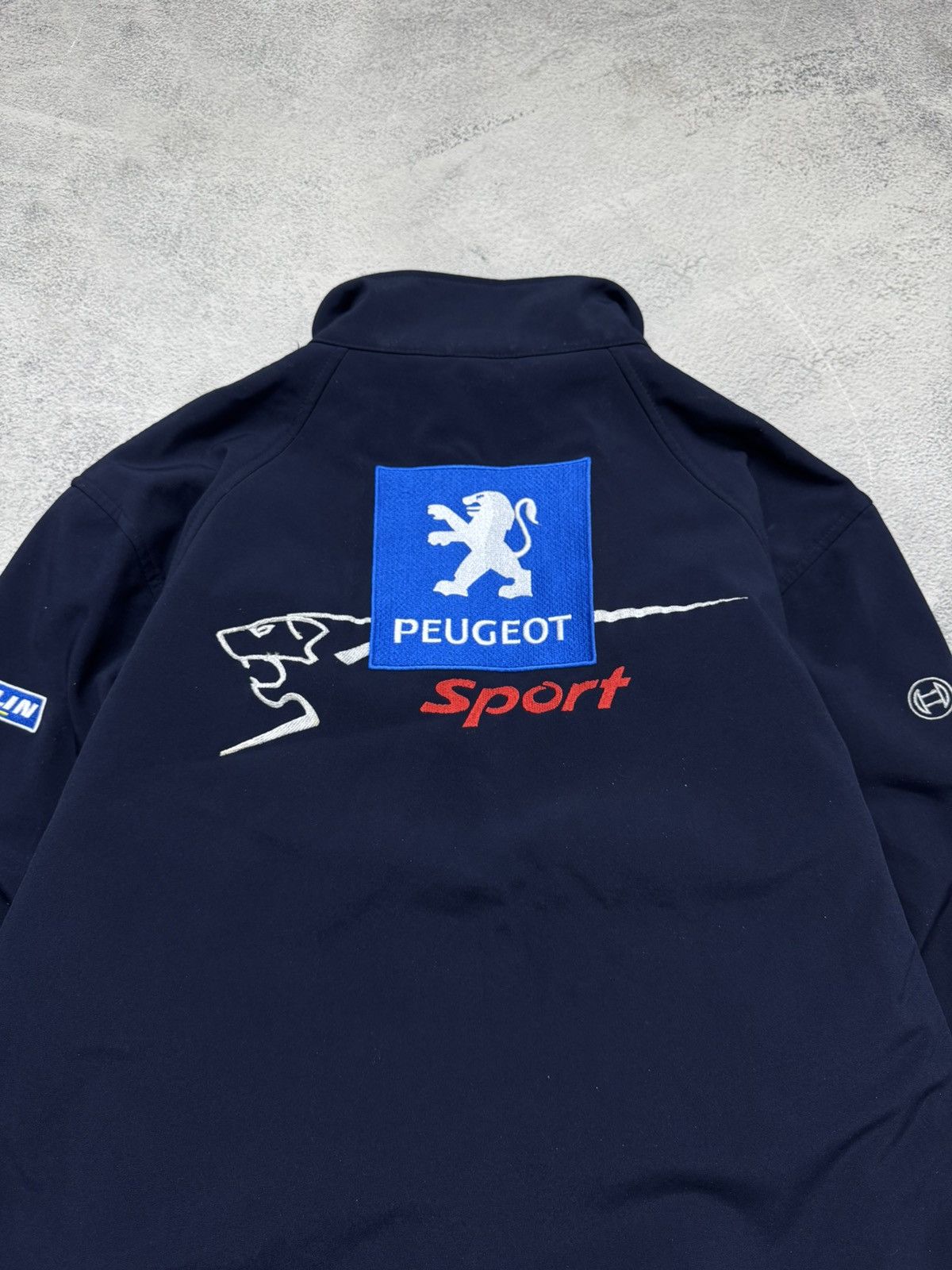 Jerzees Vintage Peugeot Sport Formula One Racing Soft Shell Jacket Size US L / EU 52-54 / 3 - 6 Thumbnail