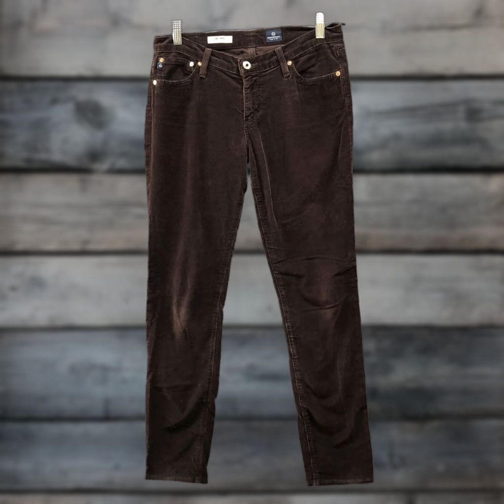 Vintage VINTAGE AG Adriano Goldschmied The Stilt Cigarette Leg Corduroy Pants Womens 28R Brown Size 28" / US 6 / IT 42 - 1 Thumbnail