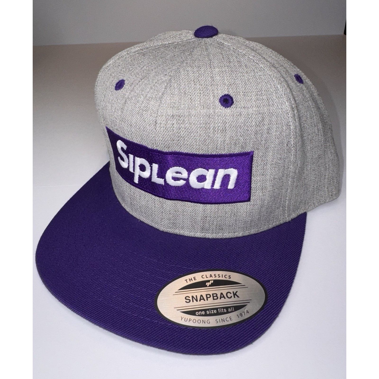 Other Siplean Streetwear Purple Gray Snapback Flat Brim Hat Size ONE SIZE - 1 Thumbnail