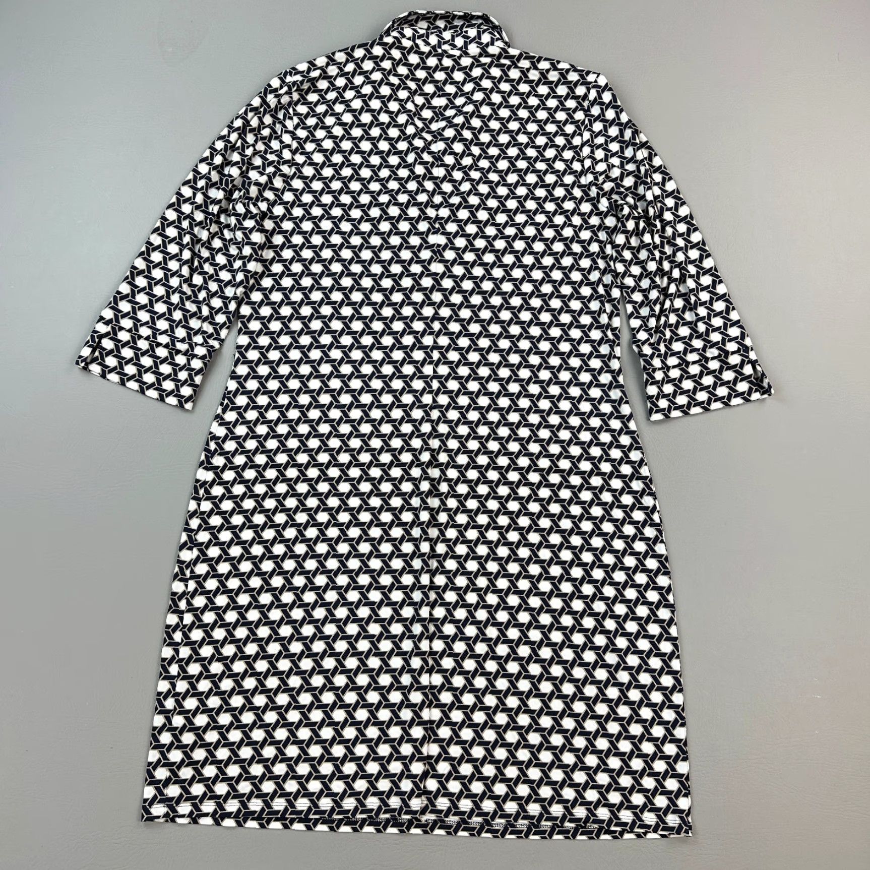 Laundry by Shelli Segal Laundry by Shelli Segal Dress Women’s XL Navy White Geometric Tunic Stretch Dress Size XL / US 12-14 / IT 48-50 - 7 Thumbnail