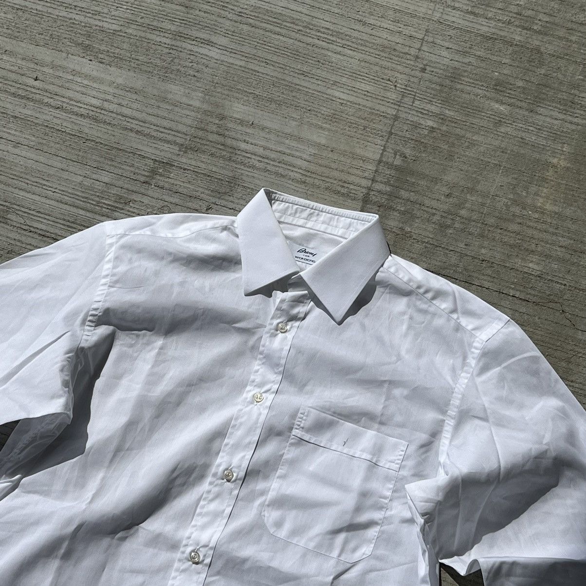 Brioni ☁️ Brioni for Weinberg Vintage White Shirt Button Ups Size US XL / EU 56 / 4 - 3 Thumbnail