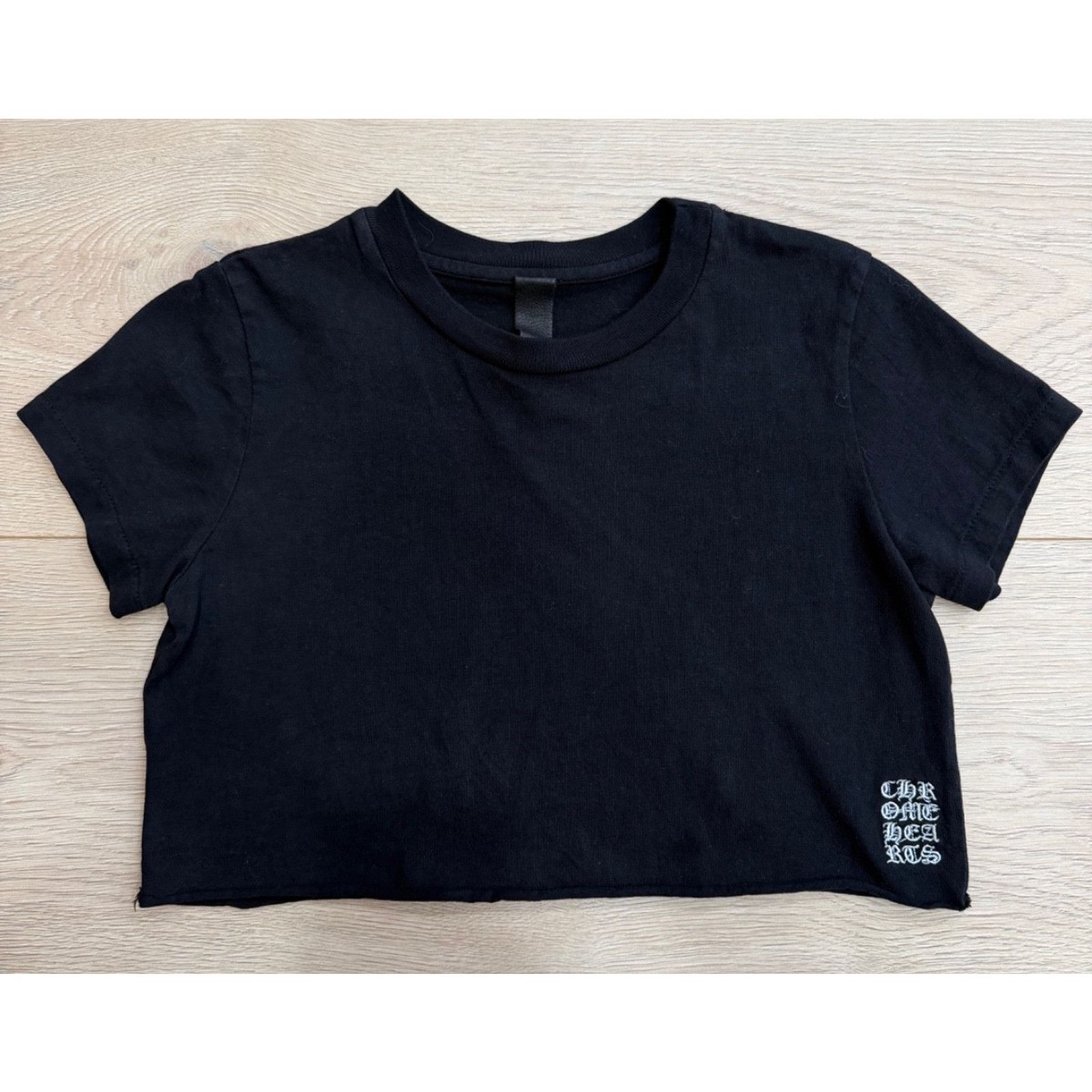 Chrome Hearts Chrome Hearts Script Logo Black Cropped T-Shirt Small Size S / US 4 / IT 40 - 2 Thumbnail