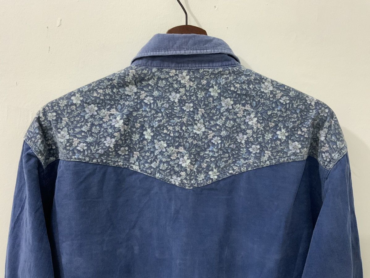 If Six Was Nine Jungle Strom Chambray Quilted Indigo Corduroi Shirt Size US L / EU 52-54 / 3 - 6 Thumbnail