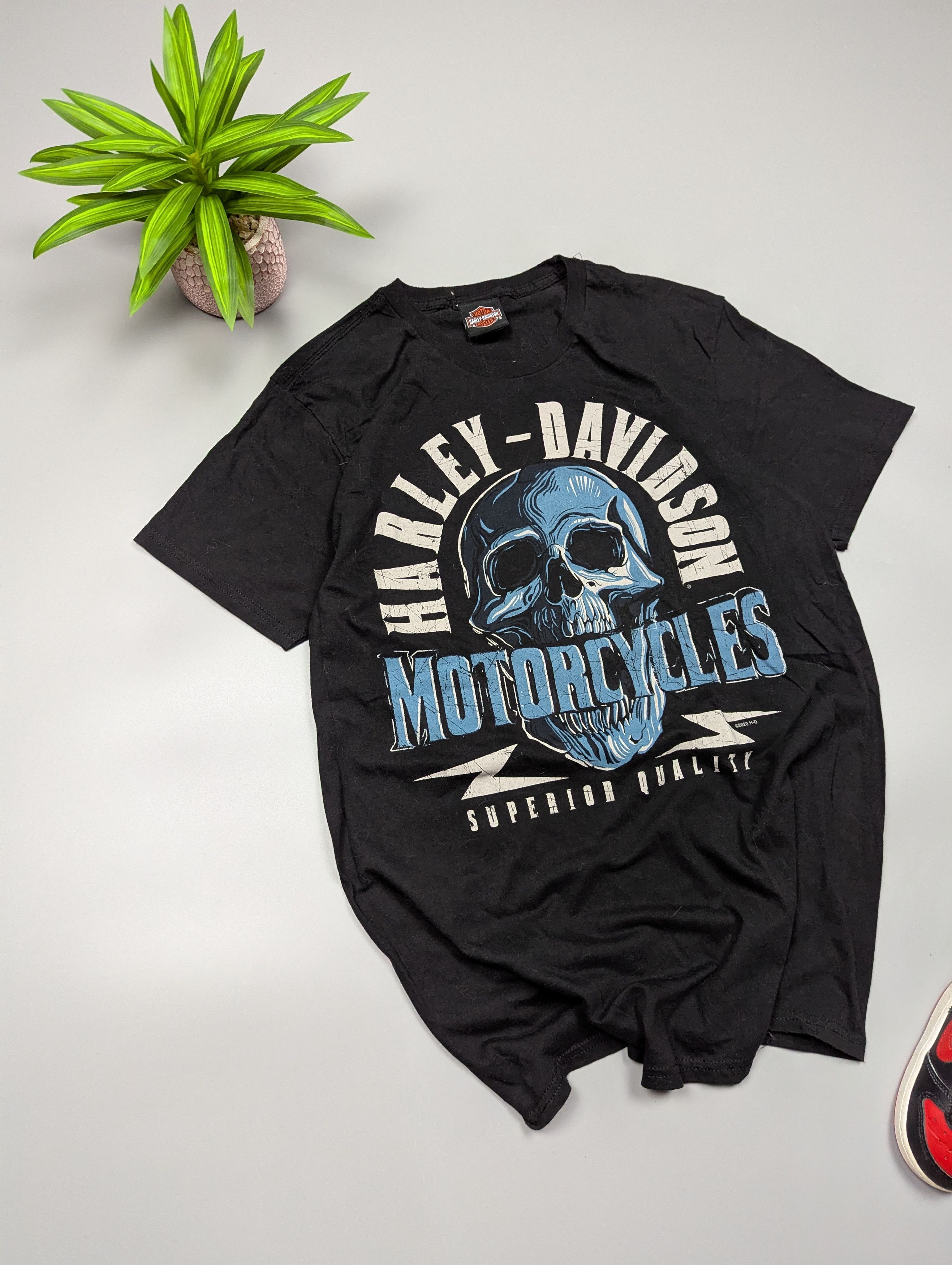 Harley Davidson Y2K Harley-Davidson Switzerland Statue Tee Men's L Black Size US L / EU 52-54 / 3 - 3 Thumbnail