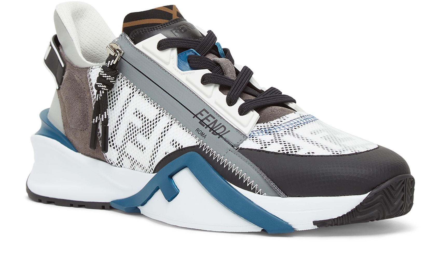 Fendi o1loc1c0824 Flow Sneakers in Blanc Size US 12 / EU 45 - 2 Thumbnail