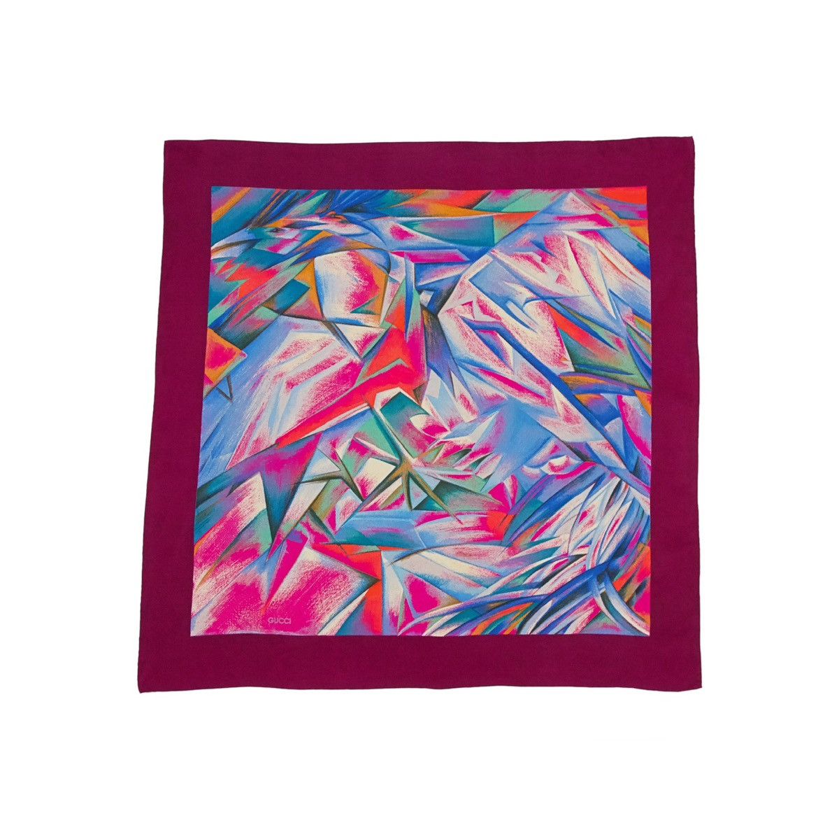 image of Gucci Abstract Graphic Silk Scarf Shawl, Women's