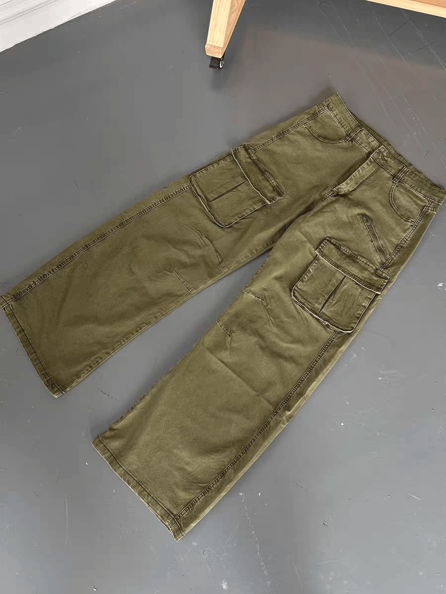 Vintage xz vintage distressed faded military outdoor cargo pants Size US 34 / EU 50 - 1 Thumbnail