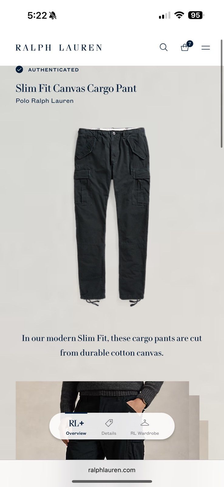 Polo Ralph Lauren Polo Ralph Lauren Slim Cargo Pants Size US 40 / EU 56 - 9 Thumbnail