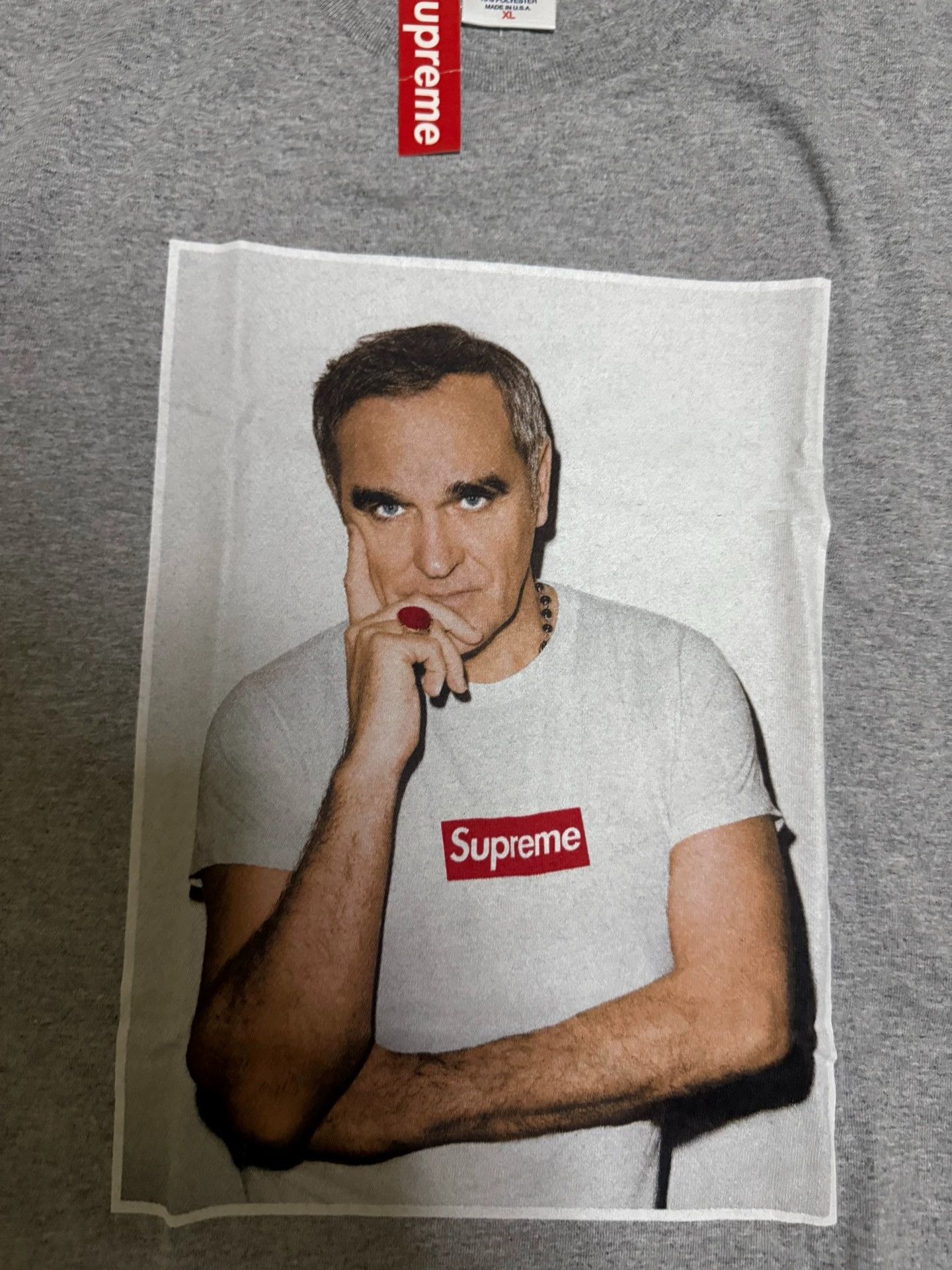 Supreme Supreme Morrissey Tee Short-Sleeve Gray XL New w/ Tags Size US XL / EU 56 / 4 - 2 Thumbnail