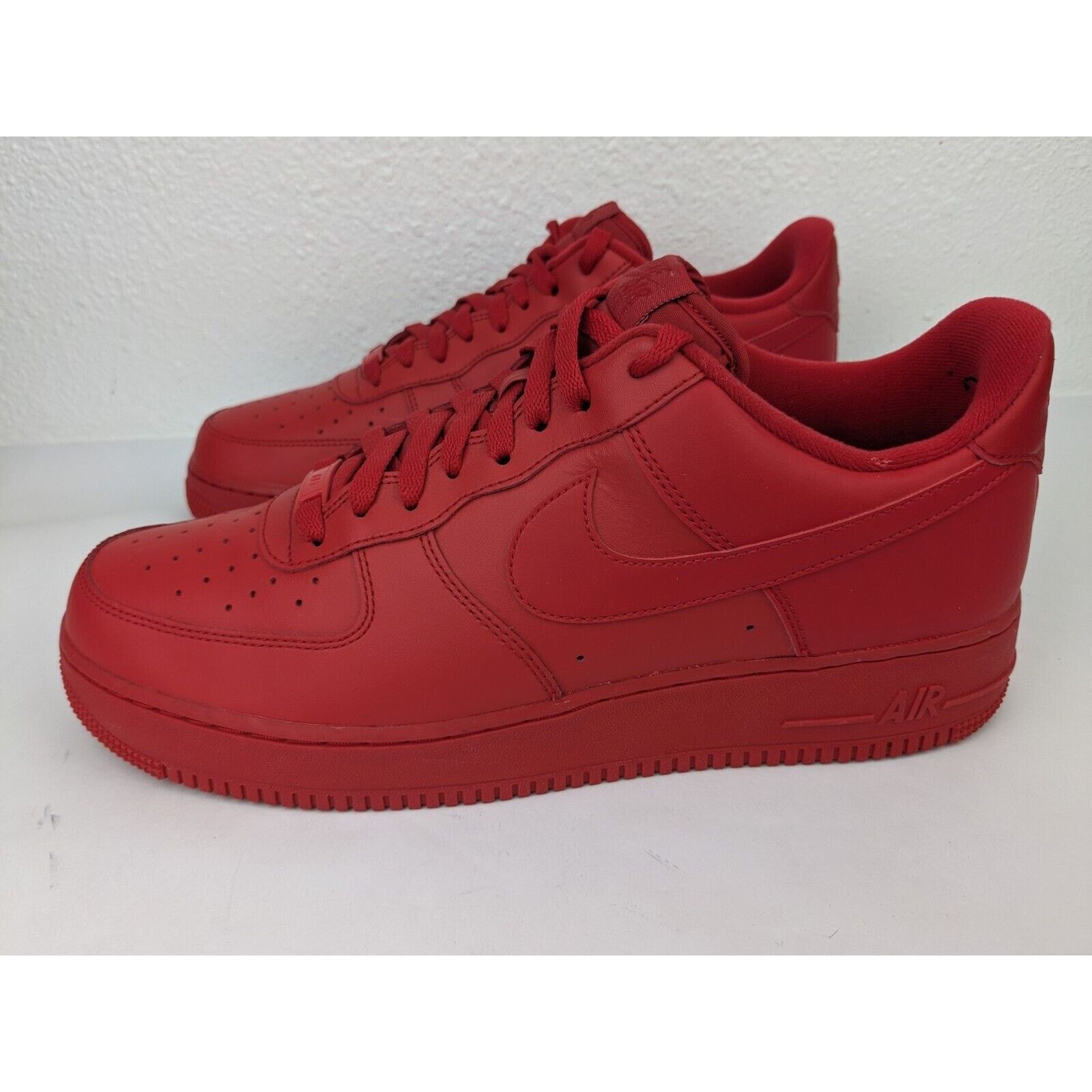 Nike Nike Air Force 1 Low 07 LV8 CW6999-600 Triple Red Mens Sz 12 Size US 12 / EU 45 - 5 Thumbnail