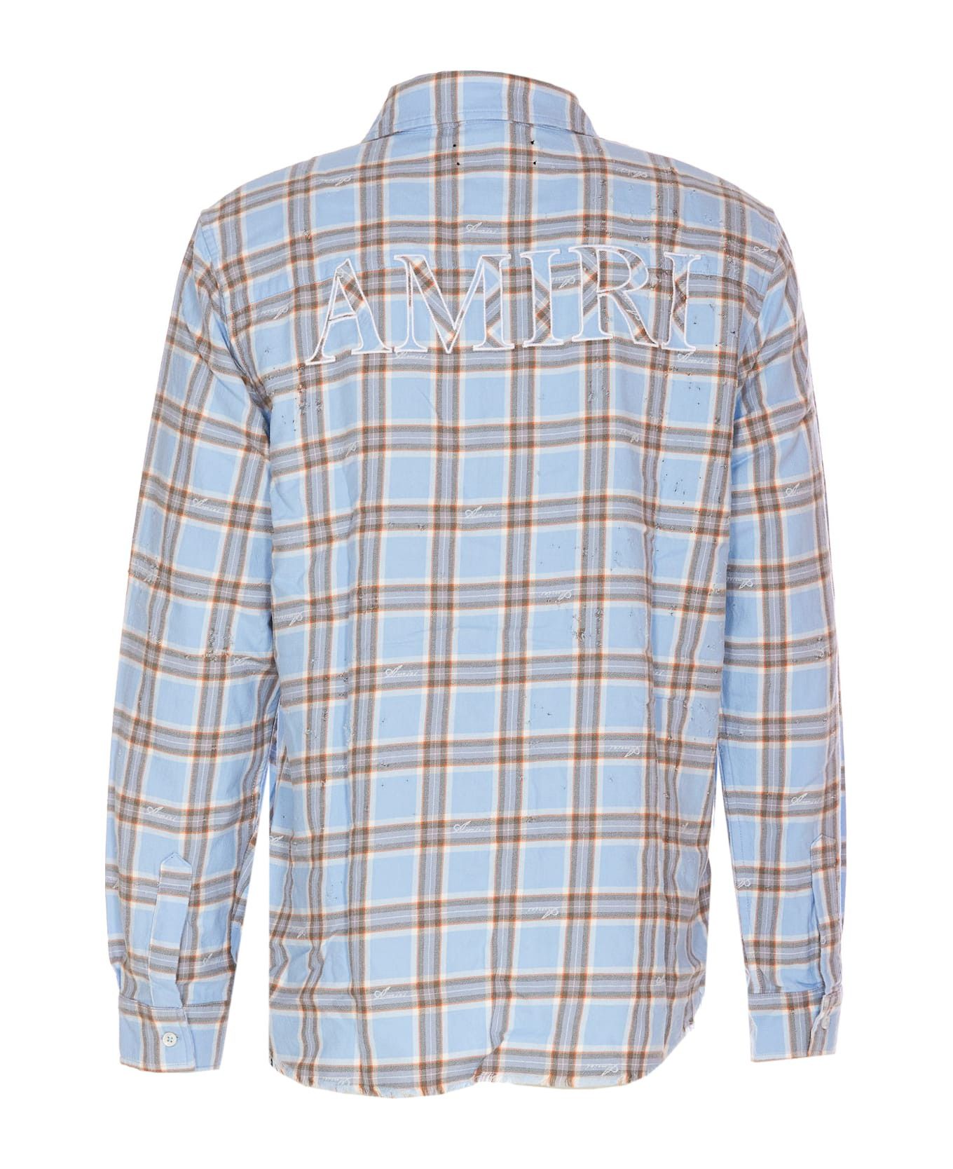 Amiri o1mle0326 Amiri Shotgun Flannel Button Shirt in Multicolor Size US L / EU 52-54 / 3 - 2 Thumbnail