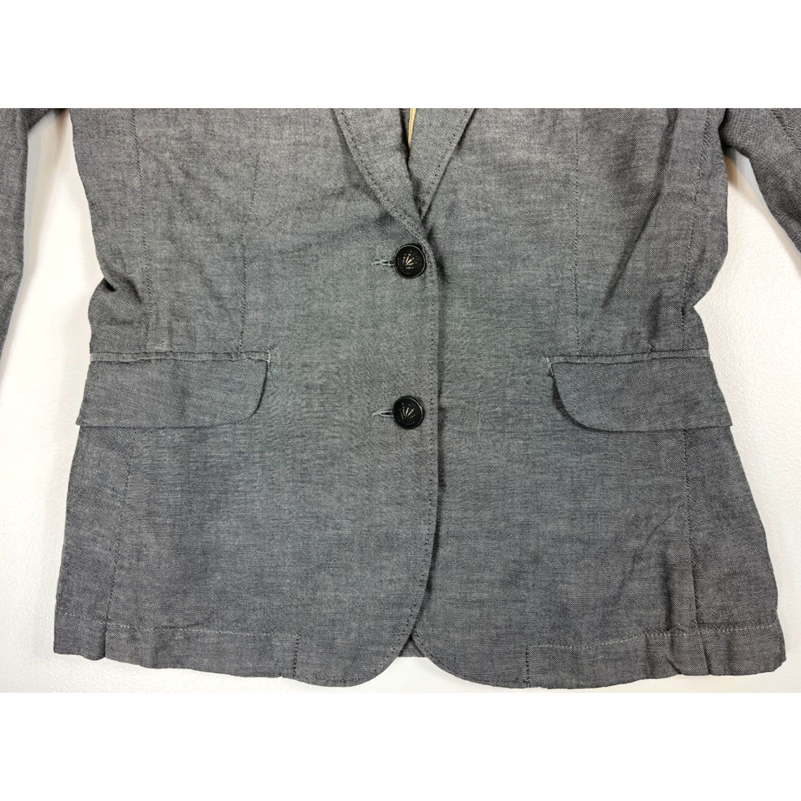 Rag & Bone VINTAGE Rag & Bone Blazer Jacket Womens Made in USA Gray Size 4 City Classic Designer 90s 00s Pockets Lightweight Button Closure Mid-Length Size S / US 4 / IT 40 - 7 Thumbnail