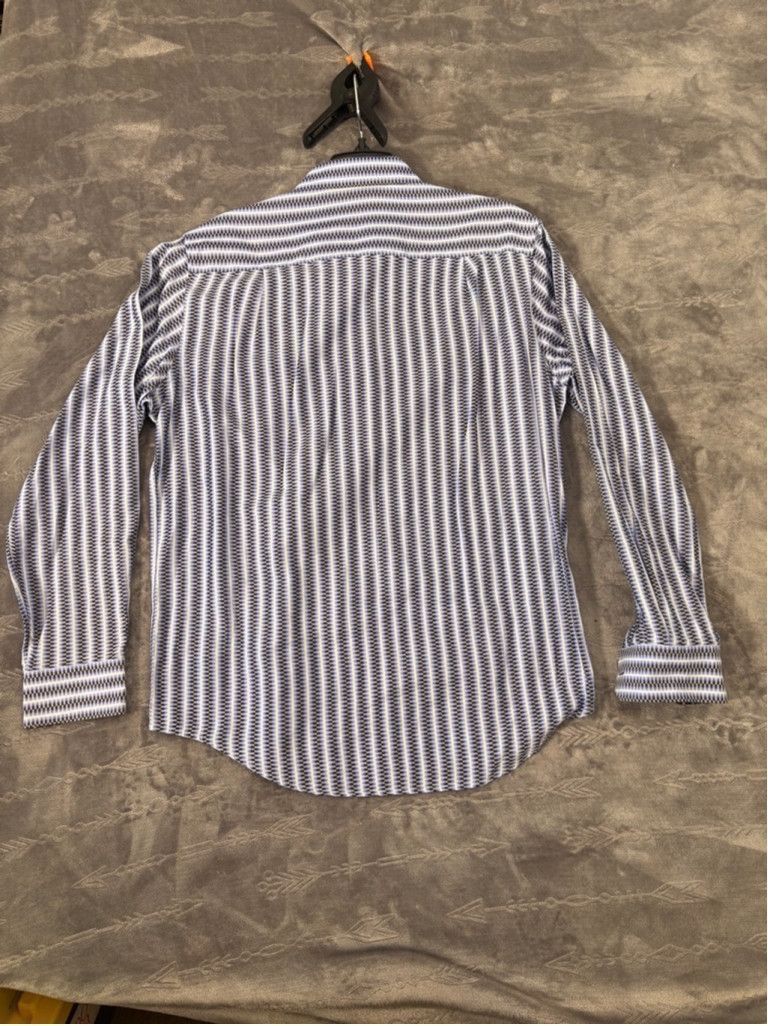 Tasso Elba Men's Tasso Elba Button Down Shirt XL Blue White Striped Size US S / EU 44-46 / 1 - 9 Thumbnail