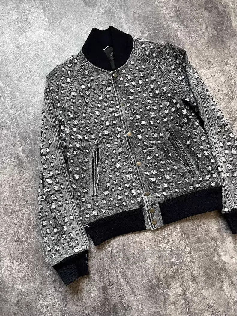 Saint Laurent Paris Saint Laurent Paris Distressed Denim Jacket Size US M / EU 48-50 / 2 - 2 Thumbnail
