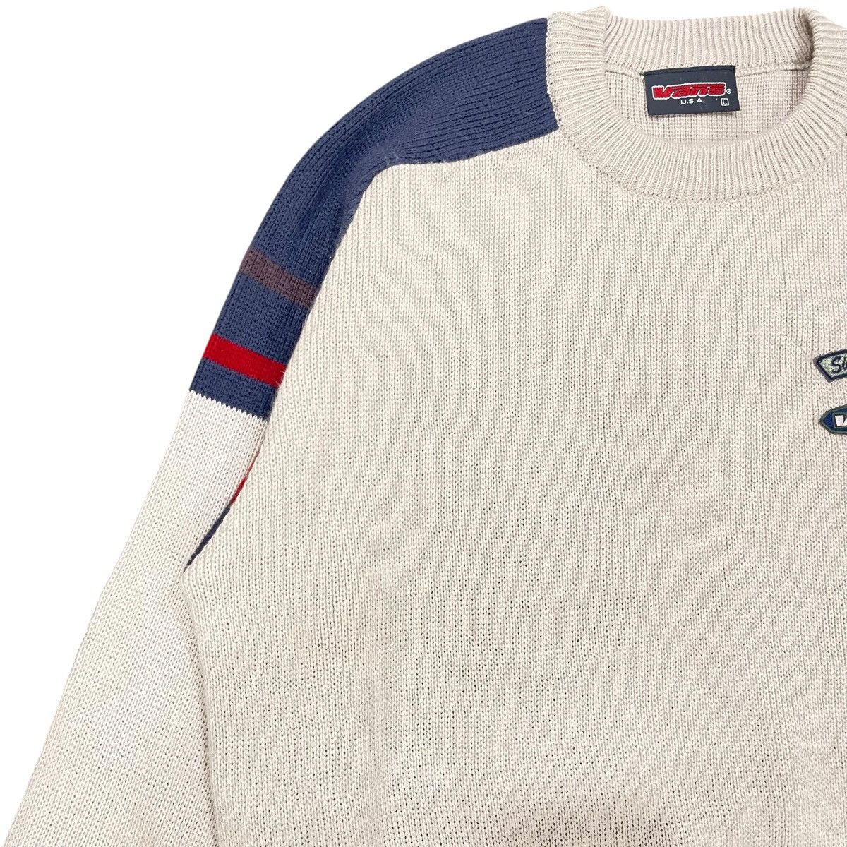 Vans Vintage 90s USA Vans Knitted Crewneck Sweater Sweatshirt Size US L / EU 52-54 / 3 - 4 Thumbnail