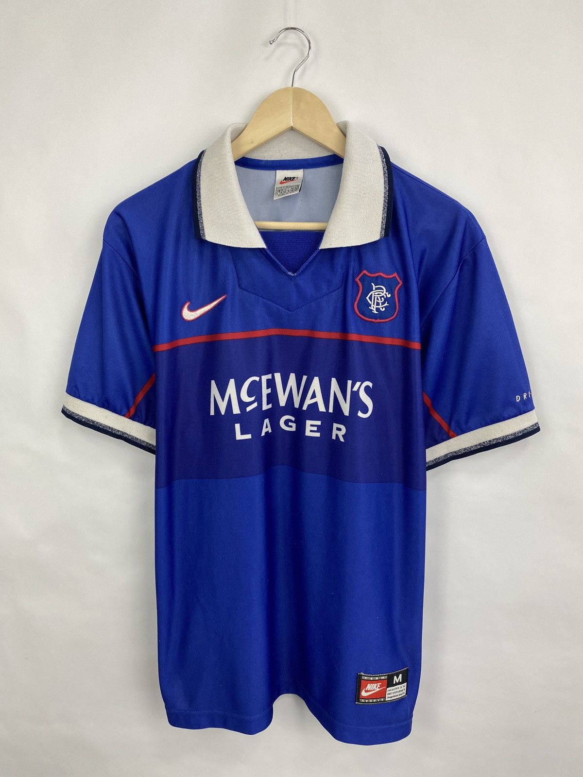 Nike 🏴󠁧󠁢󠁳󠁣󠁴󠁿 Vintage 1997/98 Nike Glasgow Rangers Home Jersey Blokecore Size US M / EU 48-50 / 2 - 2 Thumbnail