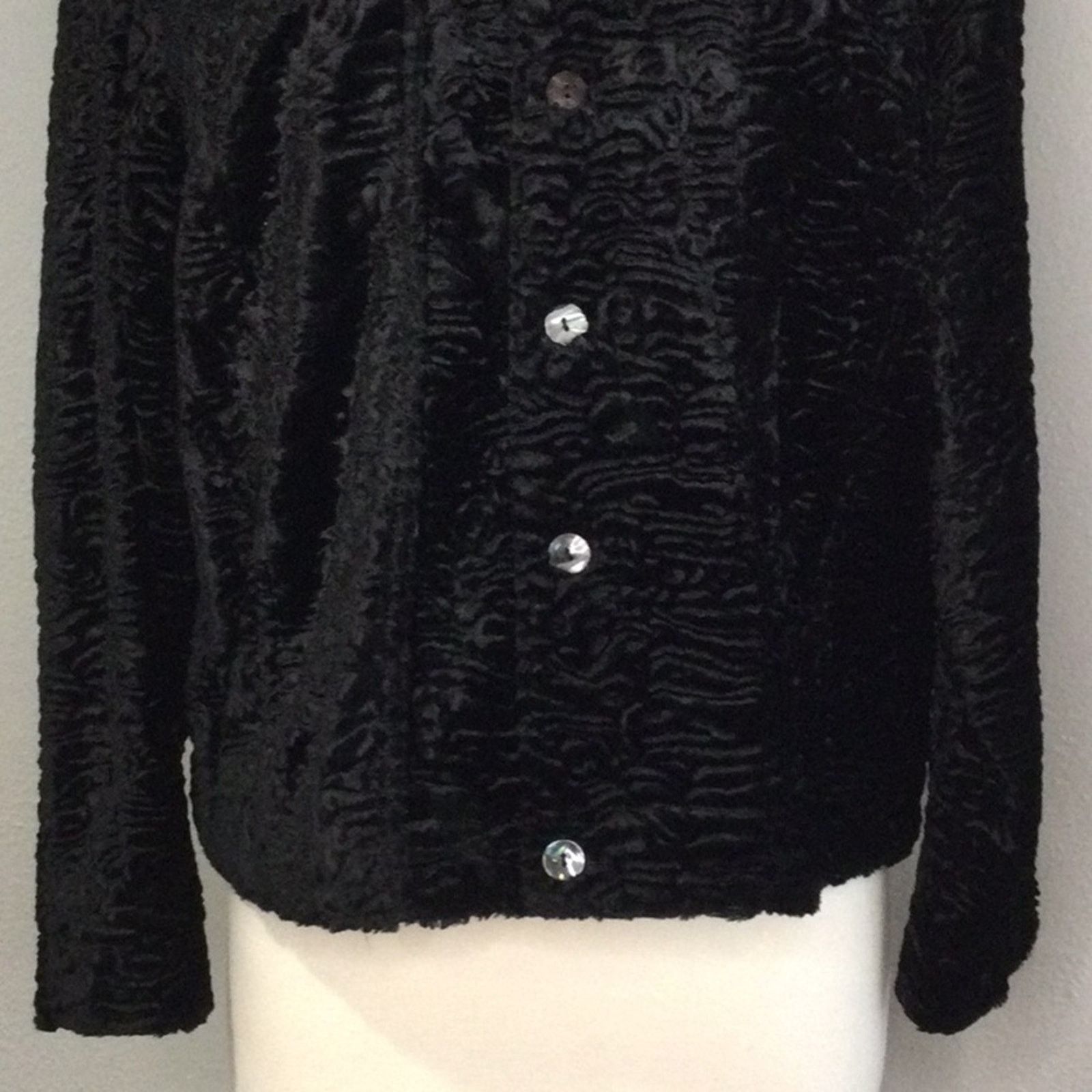Chicos Chico's Design Vintage Black Velour Jacket Size 2/L/12 Size L / US 10 / IT 46 - 3 Thumbnail