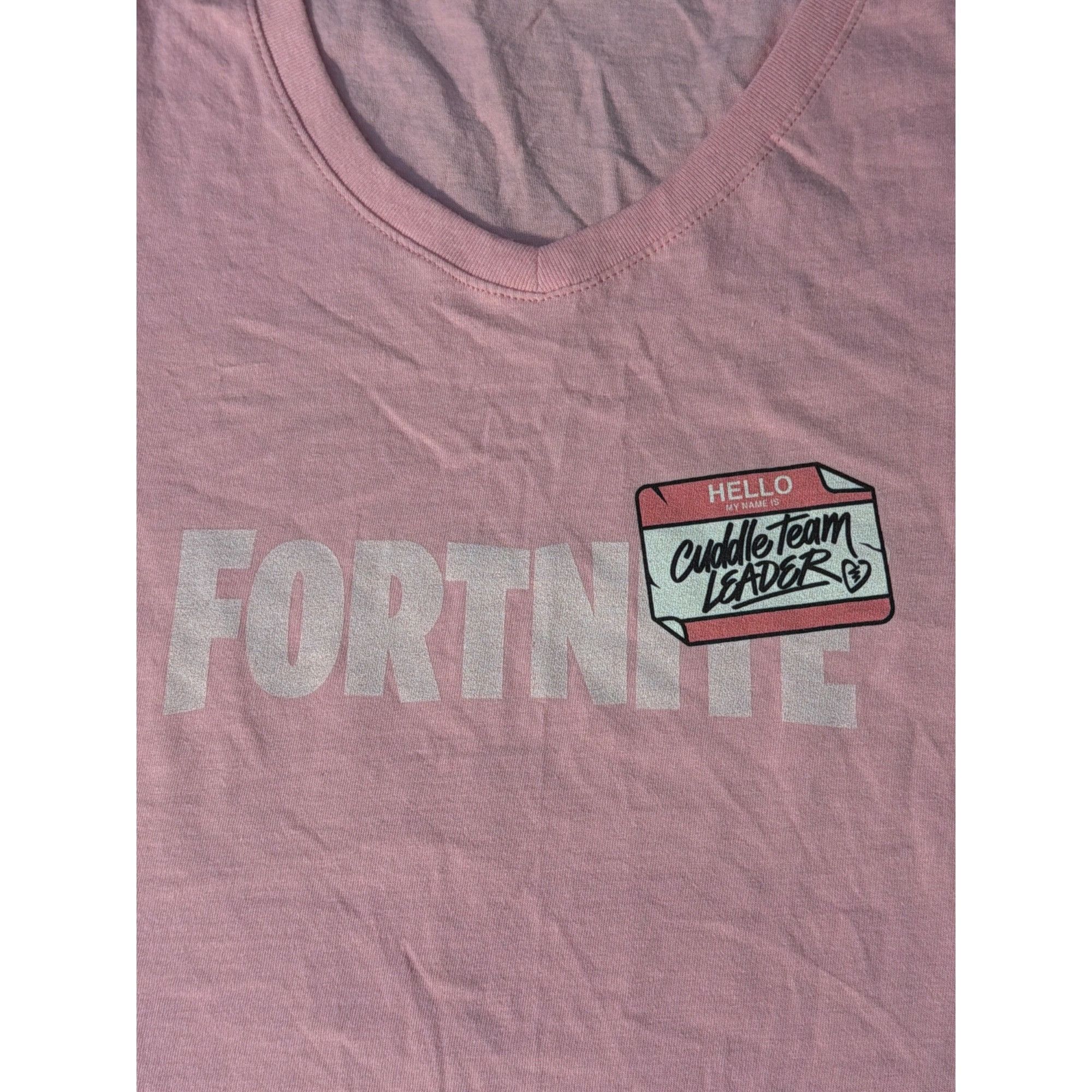 Other Fortnite Pink Graphic Cuddle Team Leader T Shirt V Neck Epic Size M / US 6-8 / IT 42-44 - 2 Thumbnail