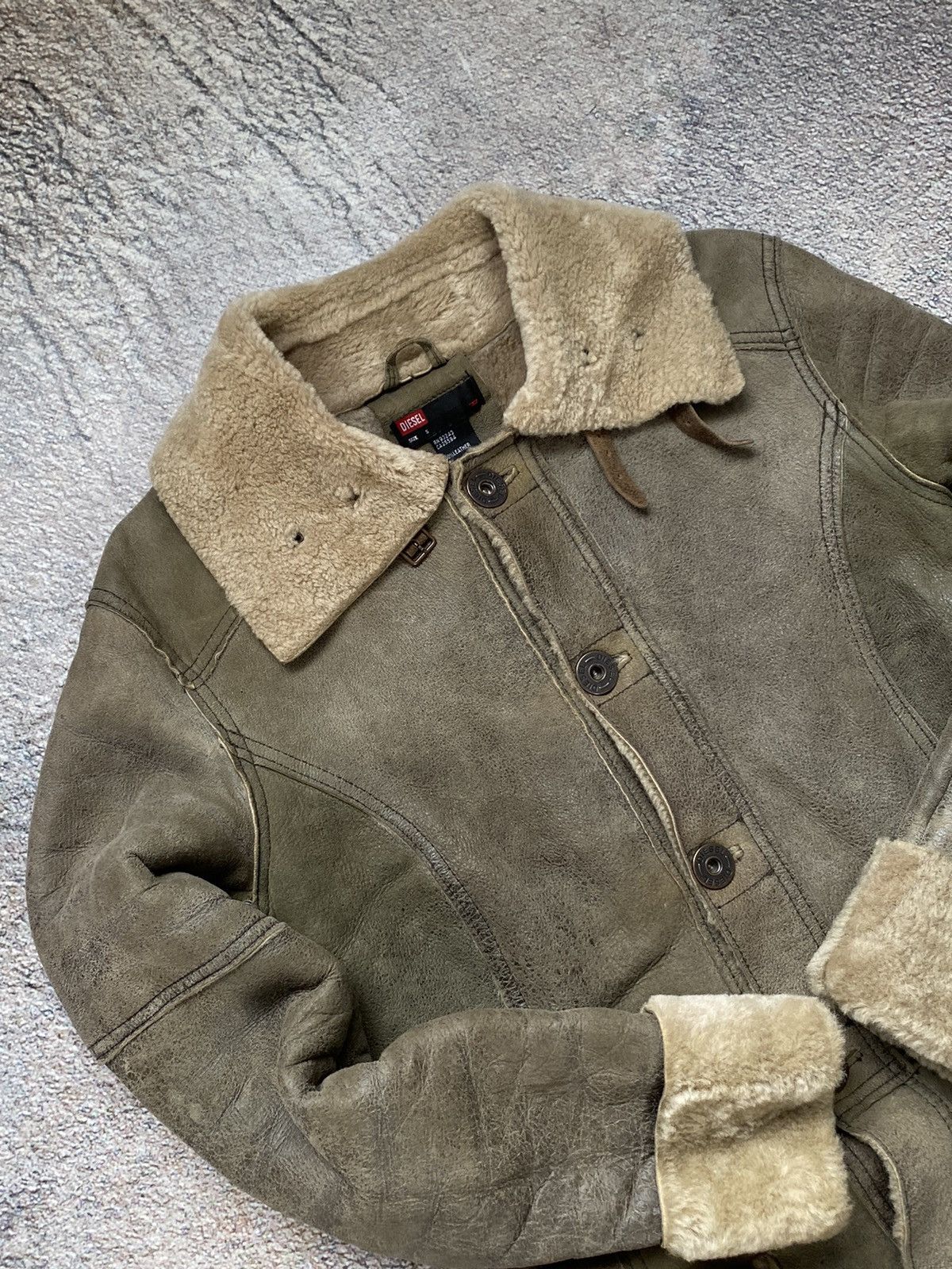 Diesel × Vintage Vintage jacket Diesel Sheepskin coat STAFF PIK Size S / US 4 / IT 40 - 7 Thumbnail