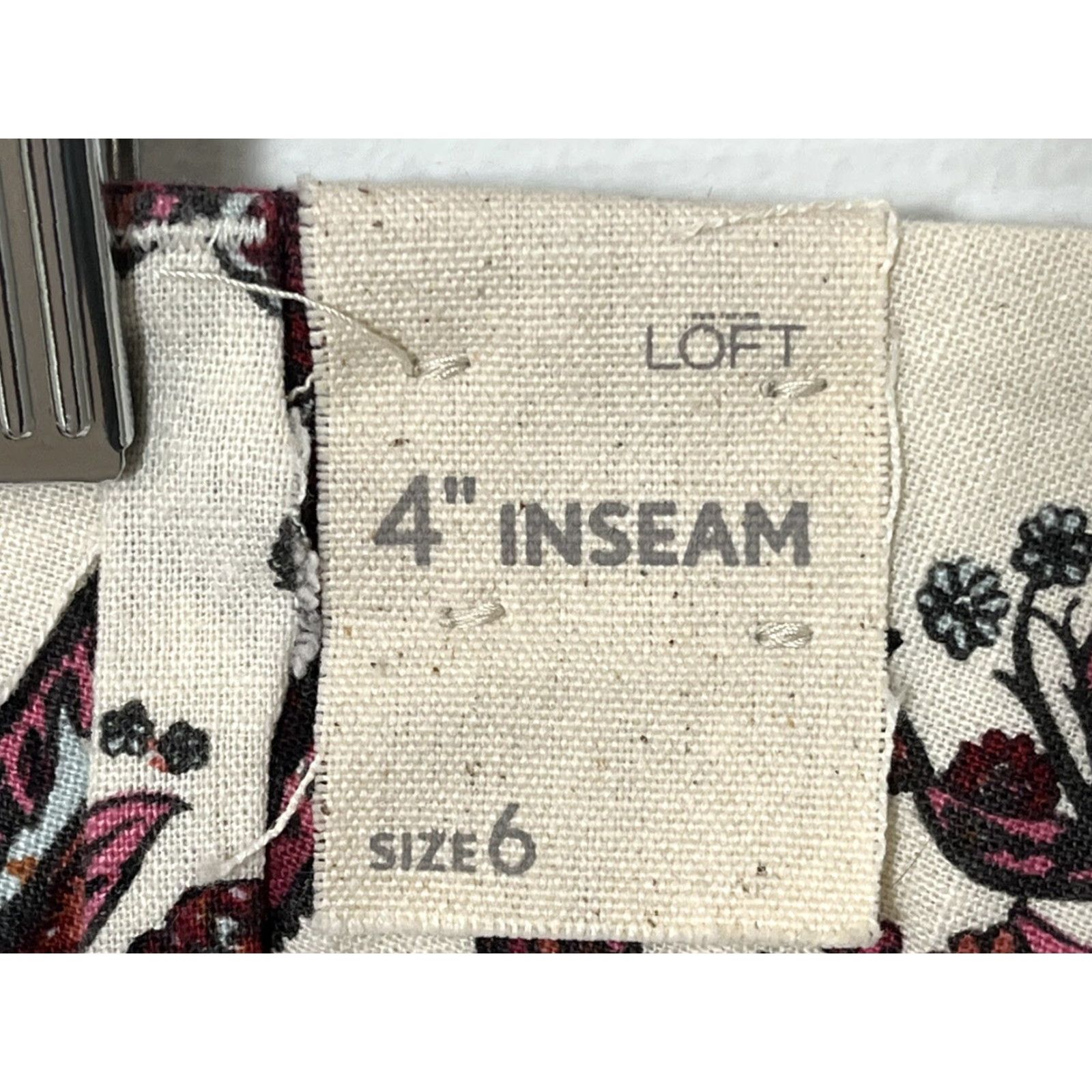 Loft Ann Taylor Loft Women's Linen Blend Shorts Size 6 Casual Multicolor Paisley Pockets 4-inch Inseam Size 28" / US 6 / IT 42 - 5 Thumbnail