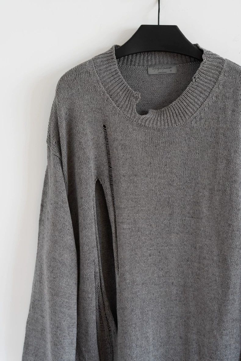 Yohji Yamamoto Yohji Yamamoto 21ss Destruction Cutout Knitted Sweater 2506 Size US L / EU 52-54 / 3 - 5 Thumbnail