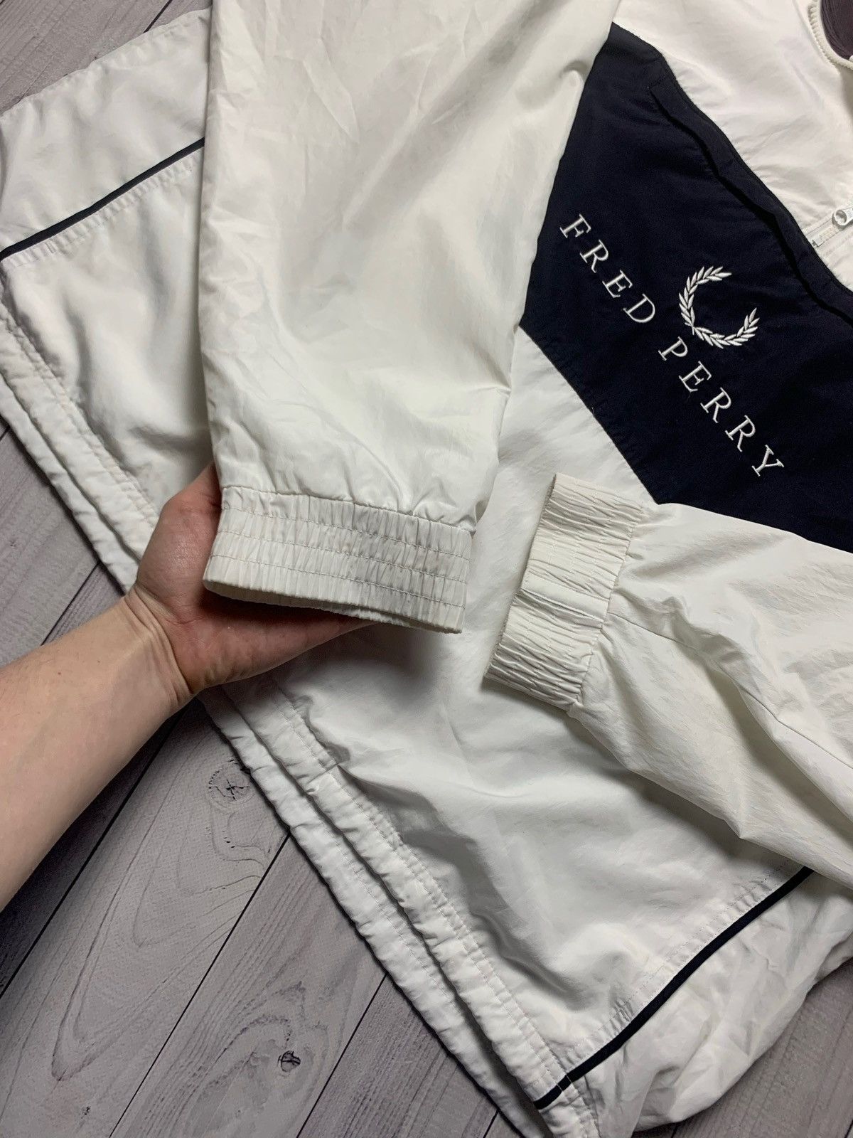 Fred Perry × Vintage Vintage Fred Perry Jacket anorak big logo size L Size US L / EU 52-54 / 3 - 2 Thumbnail