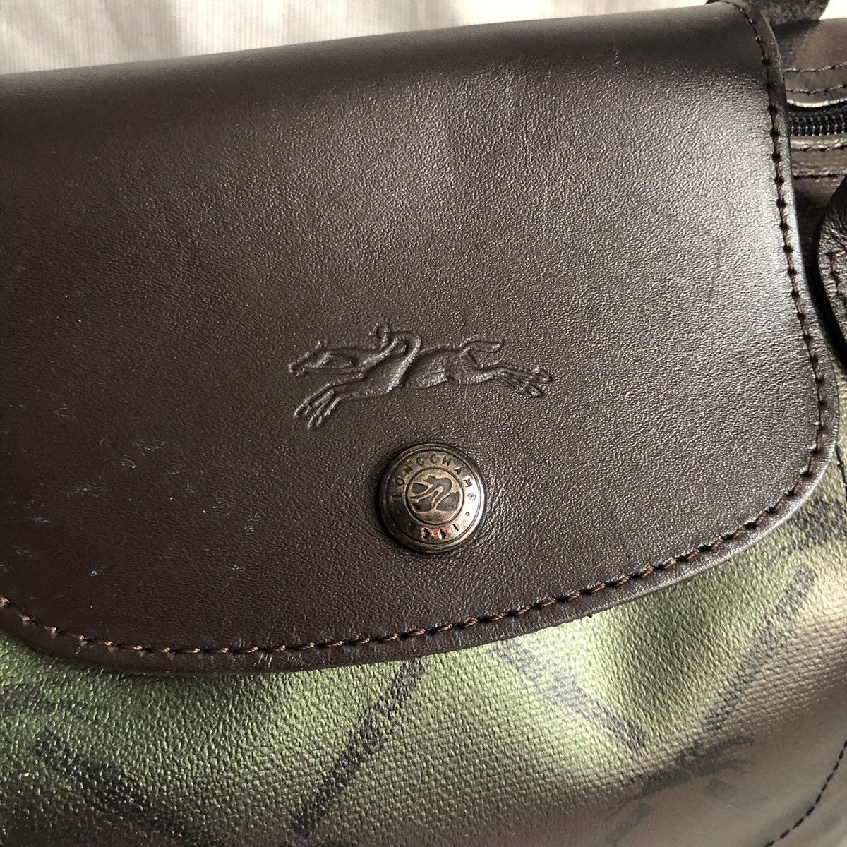 Longchamp Longchamp Le Pliage Metallic Green Limited Edition Handbag Size ONE SIZE - 2 Thumbnail