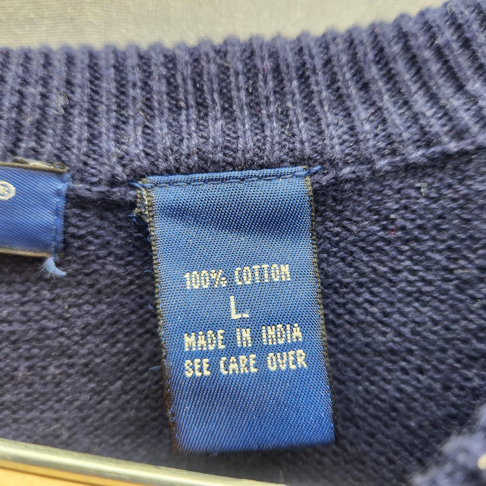 Izod Vintage IZOD Cotton Sweater Vest Blue Mens Size Large Size US L / EU 52-54 / 3 - 6 Thumbnail