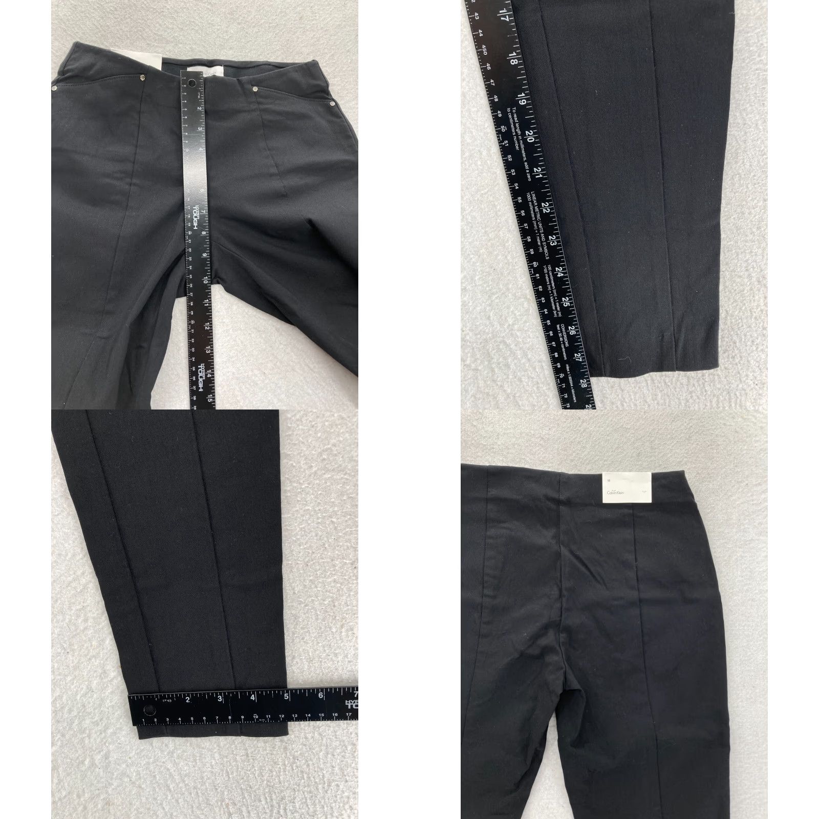 Calvin Klein Calvin Klein Pants Women's XS Black Pull On Skinny Ankle Stretch Low Rise NWT Size 42" / US 20 - 8 Thumbnail