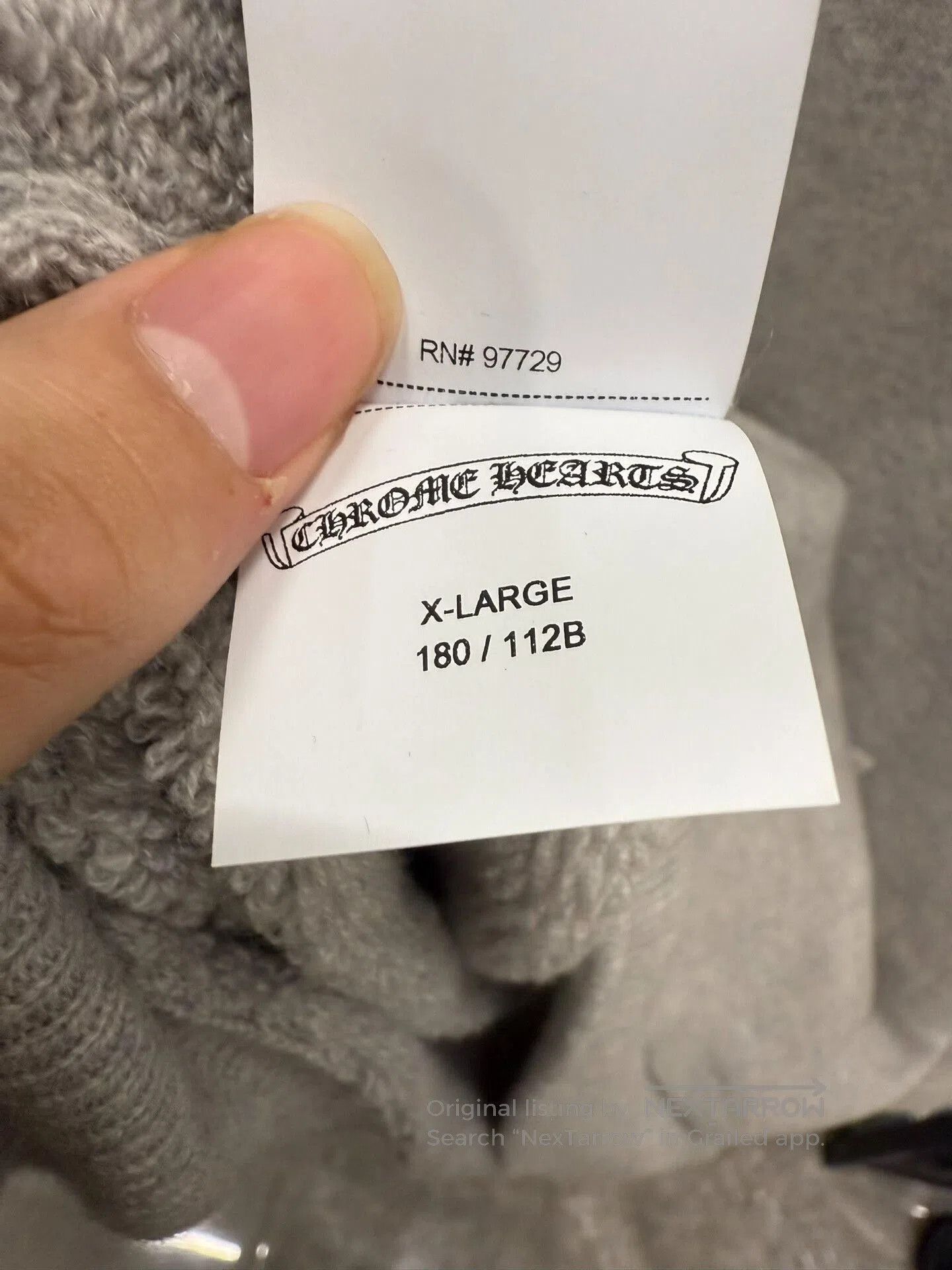 Chrome Hearts gray cashmere hoodie with embroidery. Size US XL / EU 56 / 4 - 5 Thumbnail