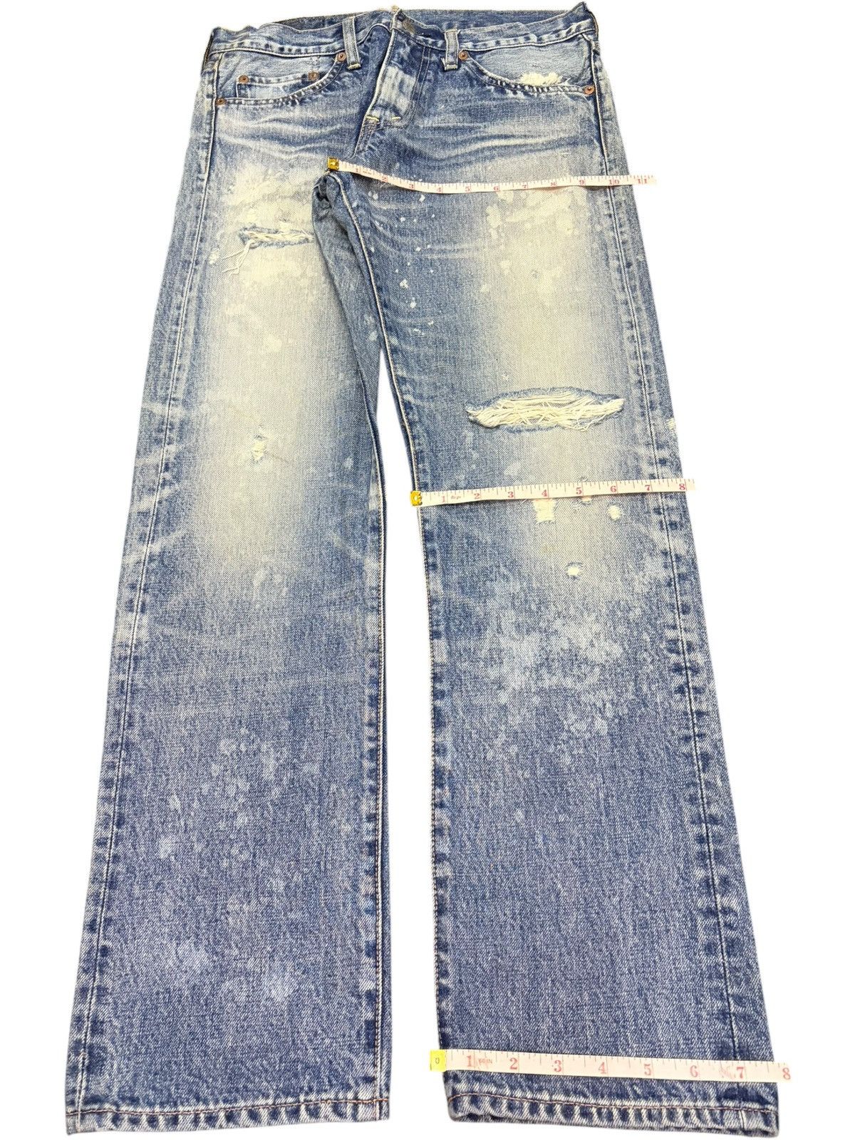 Edwin Vintage Japanese Rna Bleached Wash Distressed Jeans Size 30" / US 8 / IT 44 - 8 Thumbnail