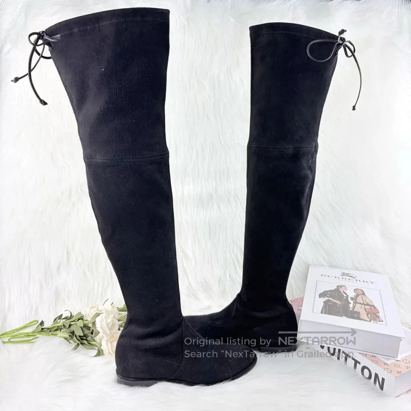 Stuart Weitzman Stuart Weitzman Black Suede Over. Size US 5.5 / IT 35.5 - 3 Thumbnail
