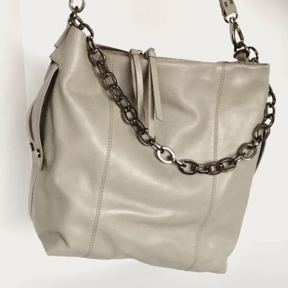 Other Kooba Dante Hobo Grey Crossbody Handbag Leather Size ONE SIZE - 1 Thumbnail
