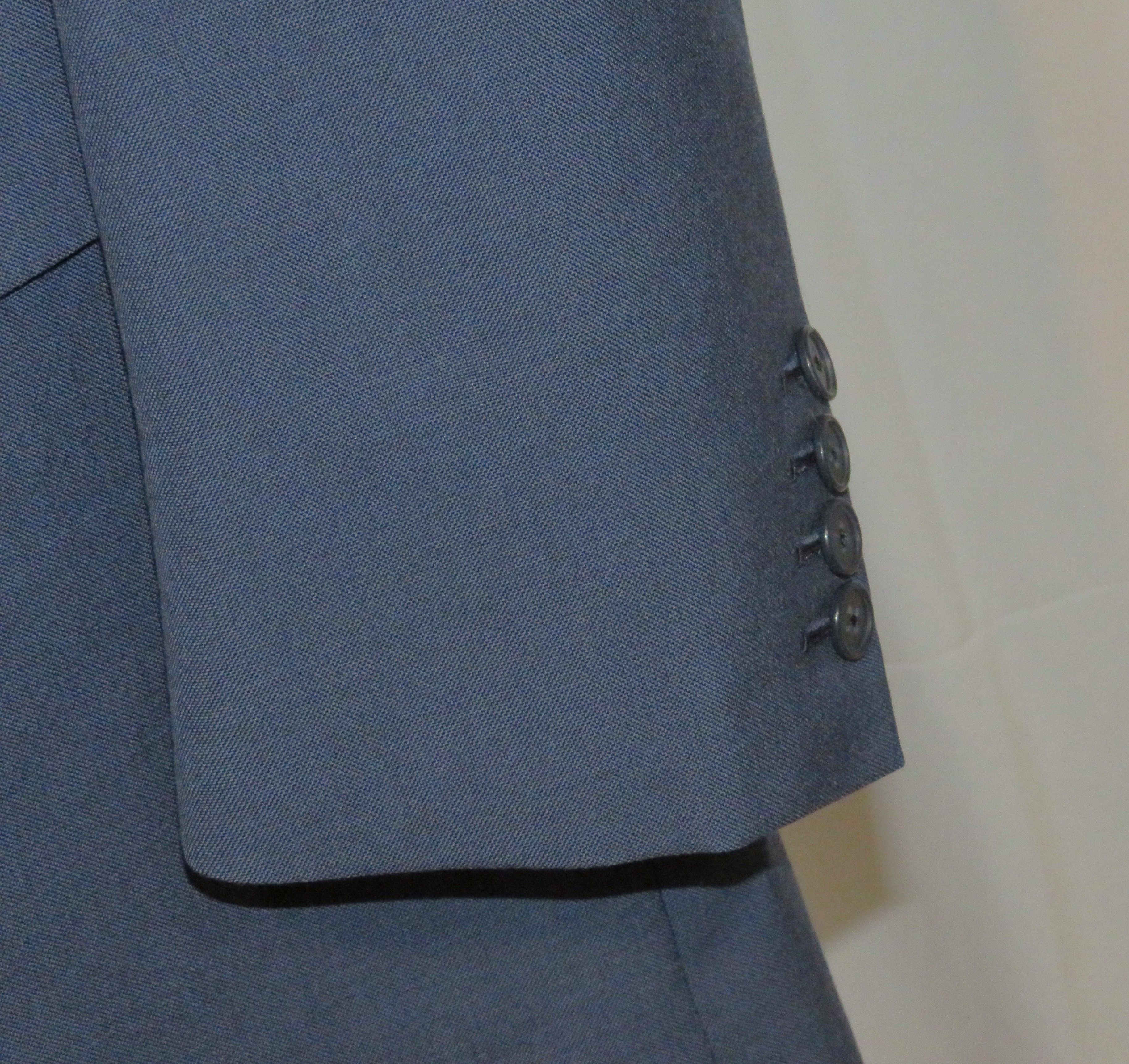 Henry Poole × Savile Row Bespoke Pale Blue Three Button Sport Coat 52XL Size 52L - 6 Thumbnail