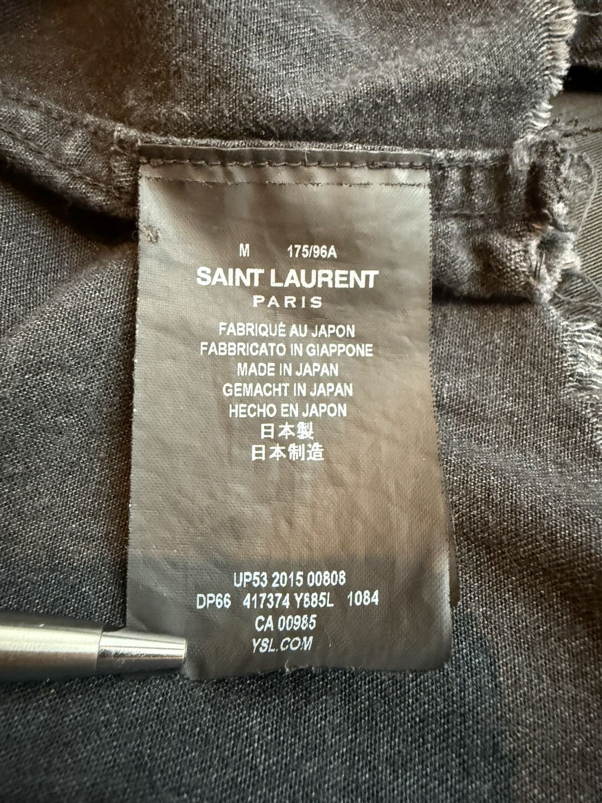 Saint Laurent Paris SS16 Saint Laurent surf sound crash black denim shirt Hedi M Size US M / EU 48-50 / 2 - 24 Thumbnail