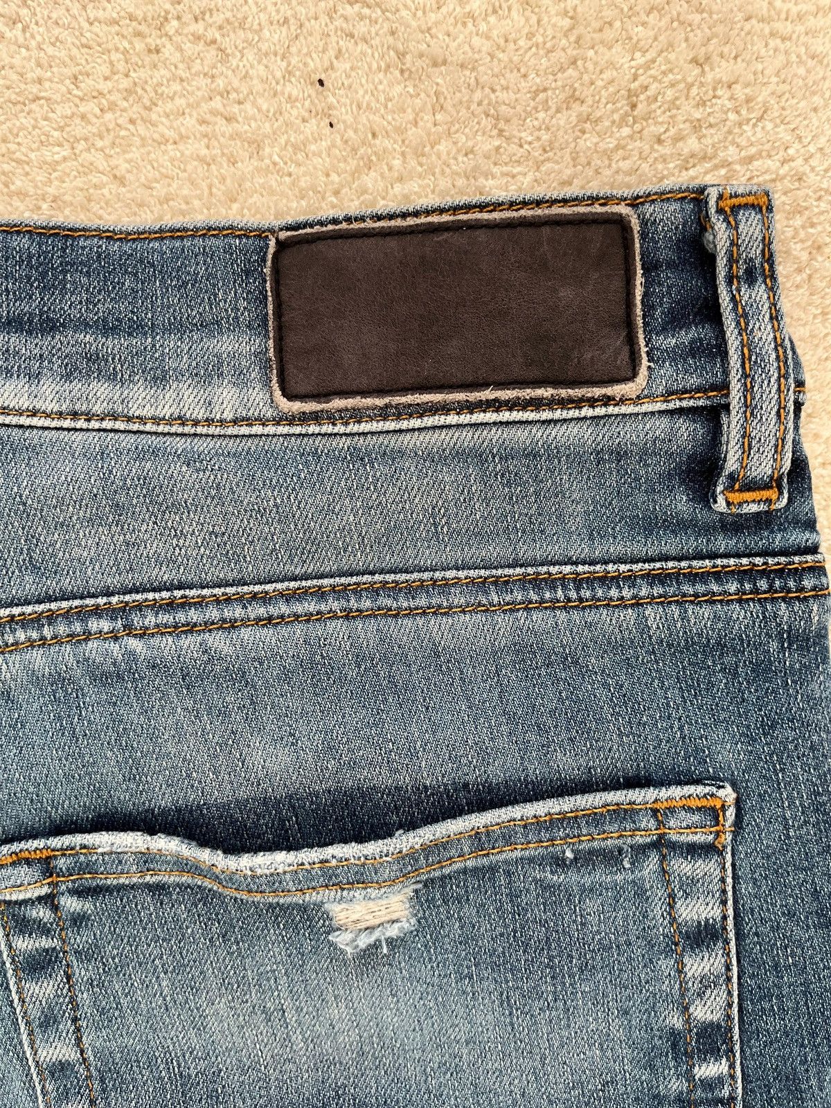 Amiri 💠Amiri💠 BLUE INDIGO STACK JEANS Size US 33 - 13 Thumbnail