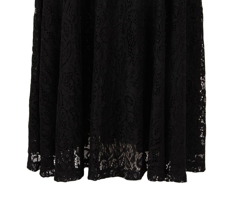 Other Round neck short sleeves black lace women dress Size M / US 6-8 / IT 42-44 - 4 Thumbnail