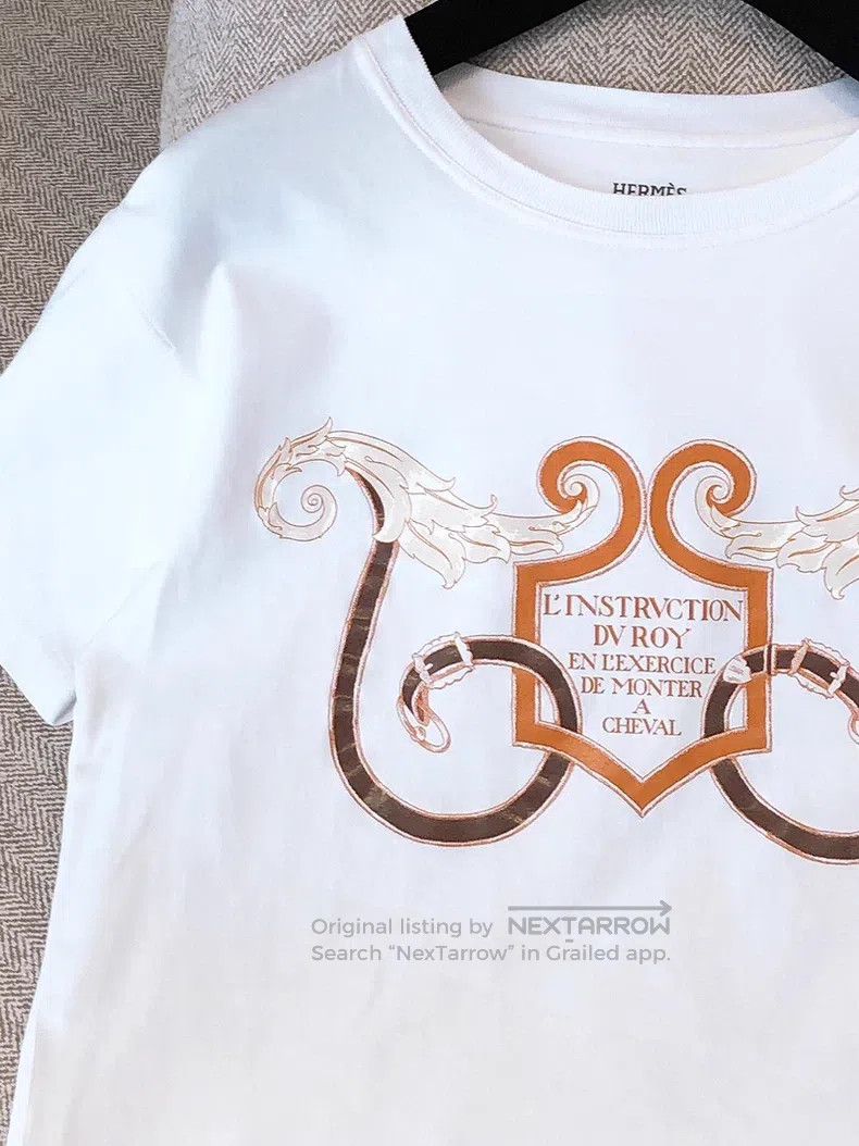 Hermes Hermes Round neck print T-shirt Size XXS / US 00 / IT 34 - 4 Thumbnail