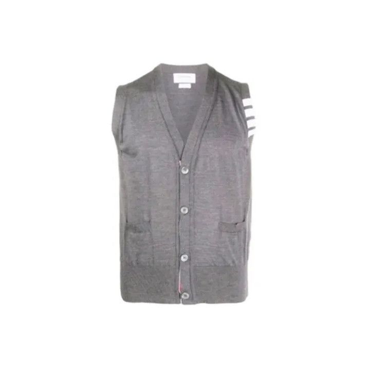 Thom Browne Gray Wool Vest for Men