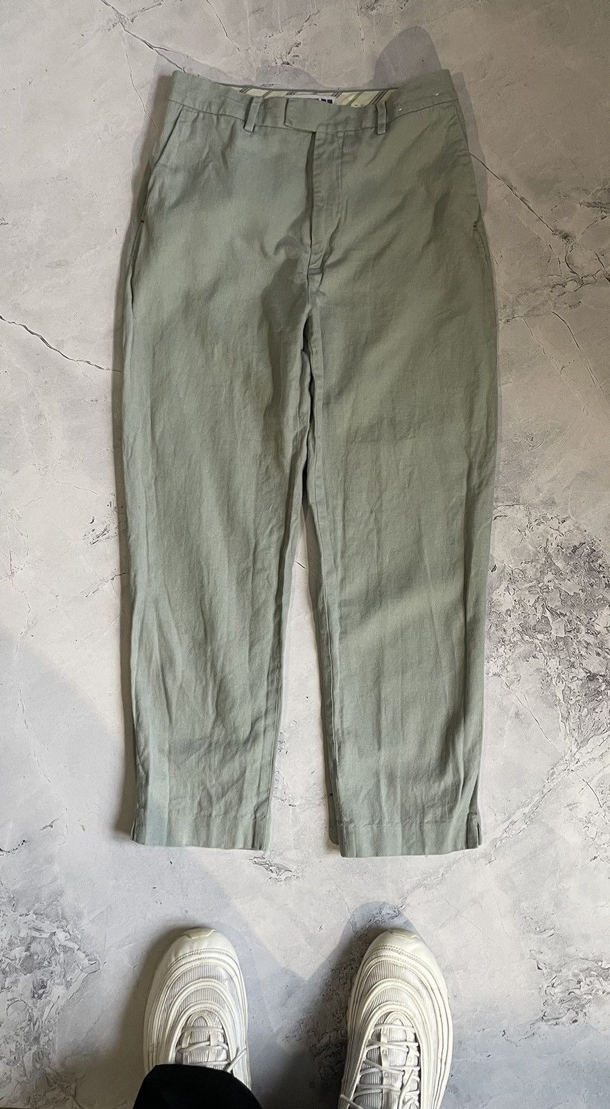 image of Ines De La Fressange X Uniqlo Linen Pants in Grey, Women's (Size 26)
