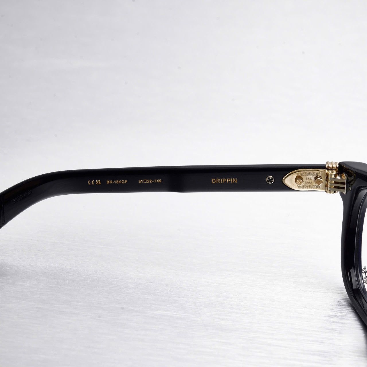Chrome Hearts CHROME HEARTS DRIPPIN BLACK/18KGP GLASSES Size ONE SIZE - 5 Thumbnail