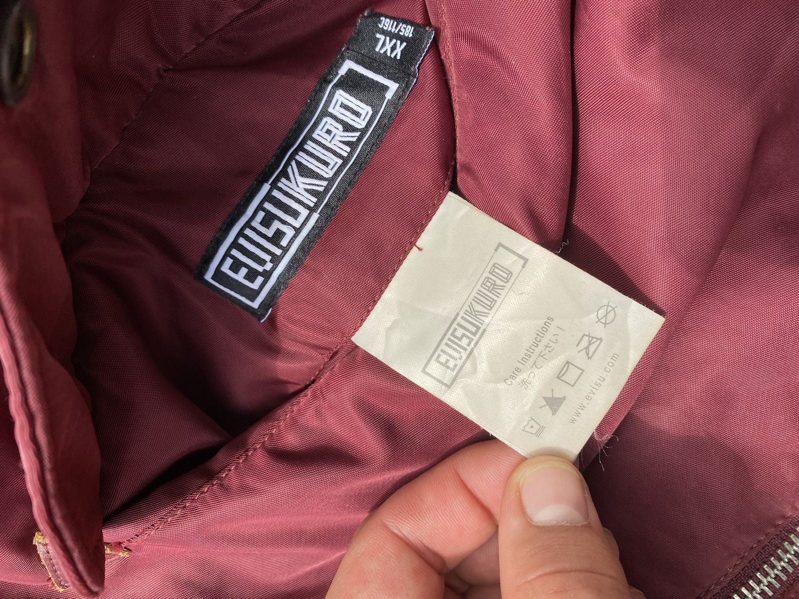 Evisu × Vintage 90’s EVISU KURO TWO SIDE RARE MULTI LOGO RETRO ZIP BOMBER Size US XXL / EU 58 / 5 - 12 Thumbnail
